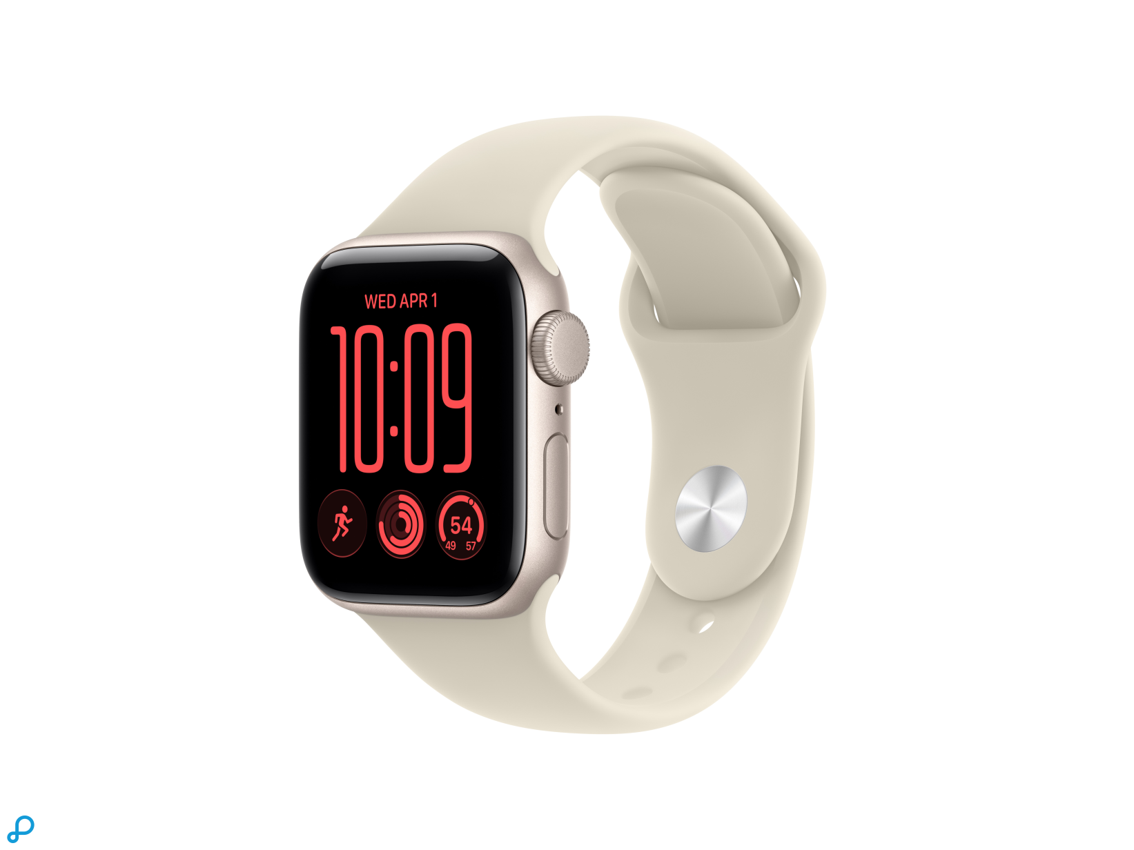 Apple Watch SE 3 GPS 40mm Starlight Aluminium Case with Sand Sport Band - S/M-0