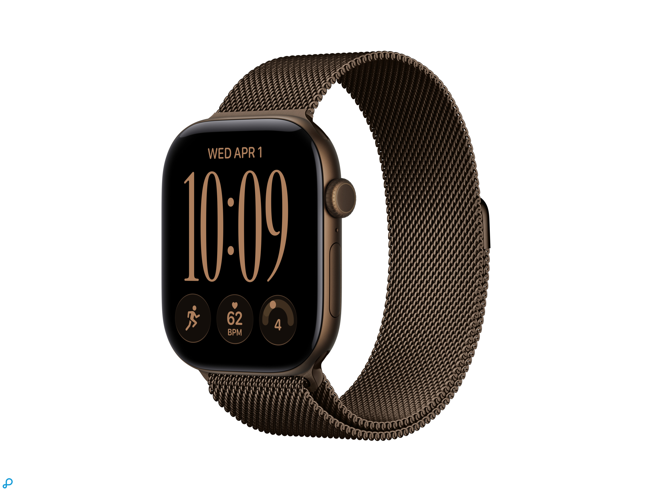 Apple Watch Series 12 GPS + Cellular 46mm Dark Bronze Aluminium Case with Dark Bronze Milanese Loop - M/L-0