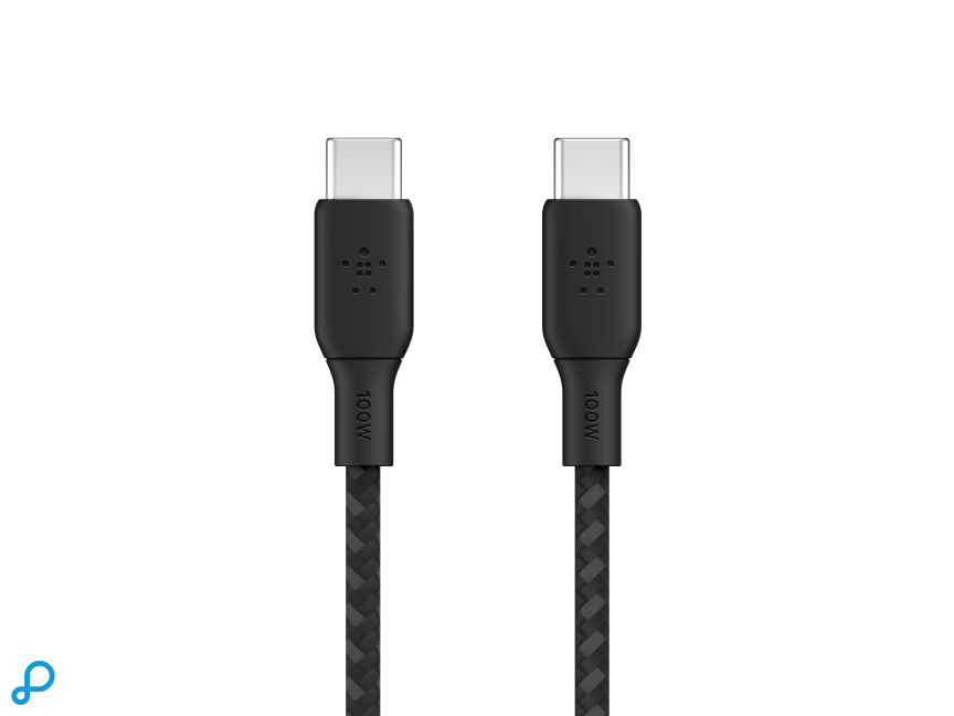 Belkin 100w USB-C to USB-C Braided Cable 3M Black
