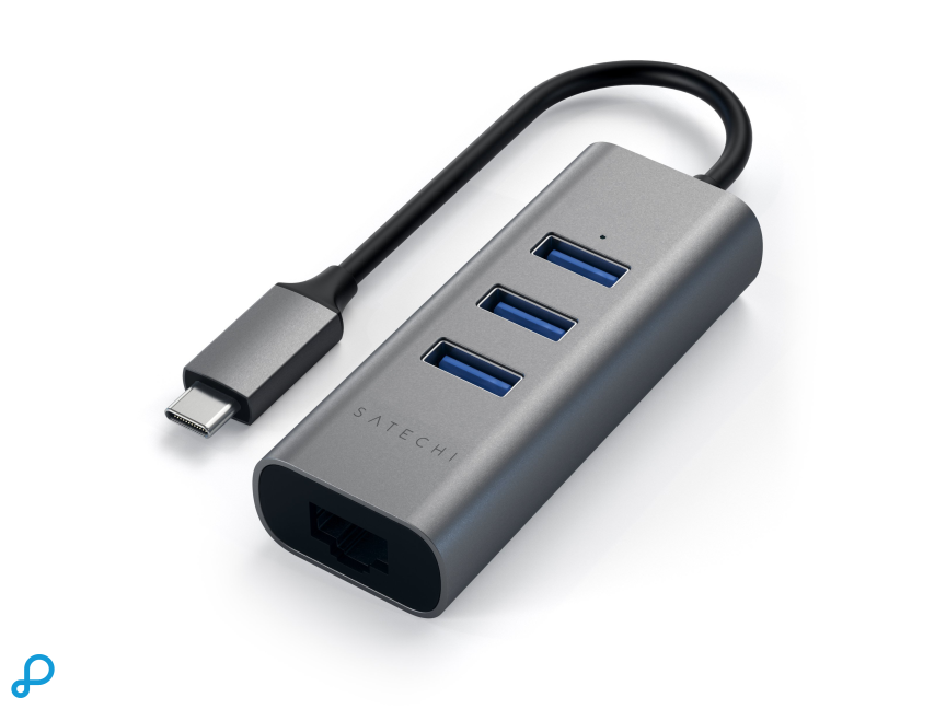 Satechi USB-C 2-in-1 hub (ethernet) Space Grey