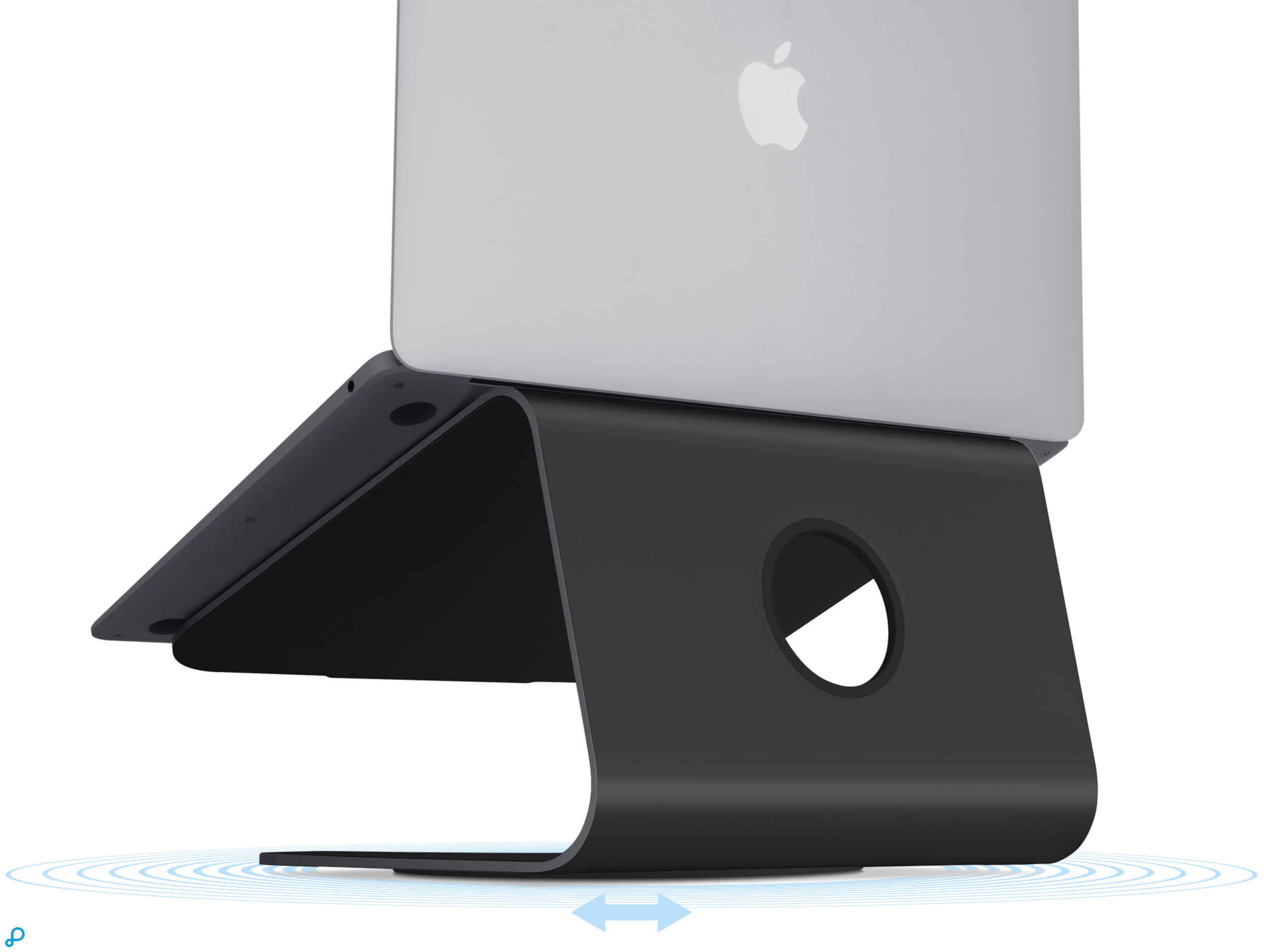 Rain Design mStand 360 Laptop Stand + Swivel Base - Black-2