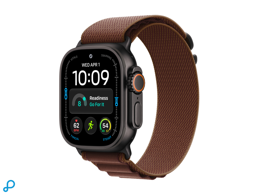 Apple Watch Ultra 4 GPS + Cellular 49mm Black Titanium Case with Burgundy Alpine Loop - L