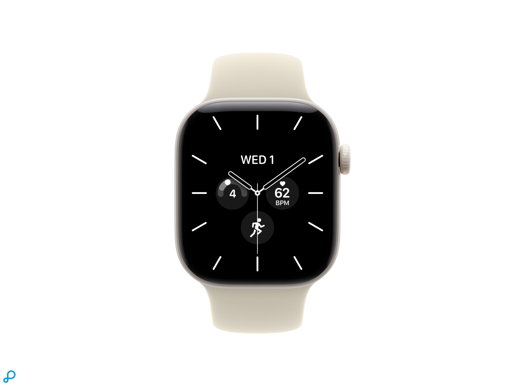 Apple Watch Series 12 GPS + Cellular 42mm Pearl White Ceramic Case with Sand Sport Band - M/L-1