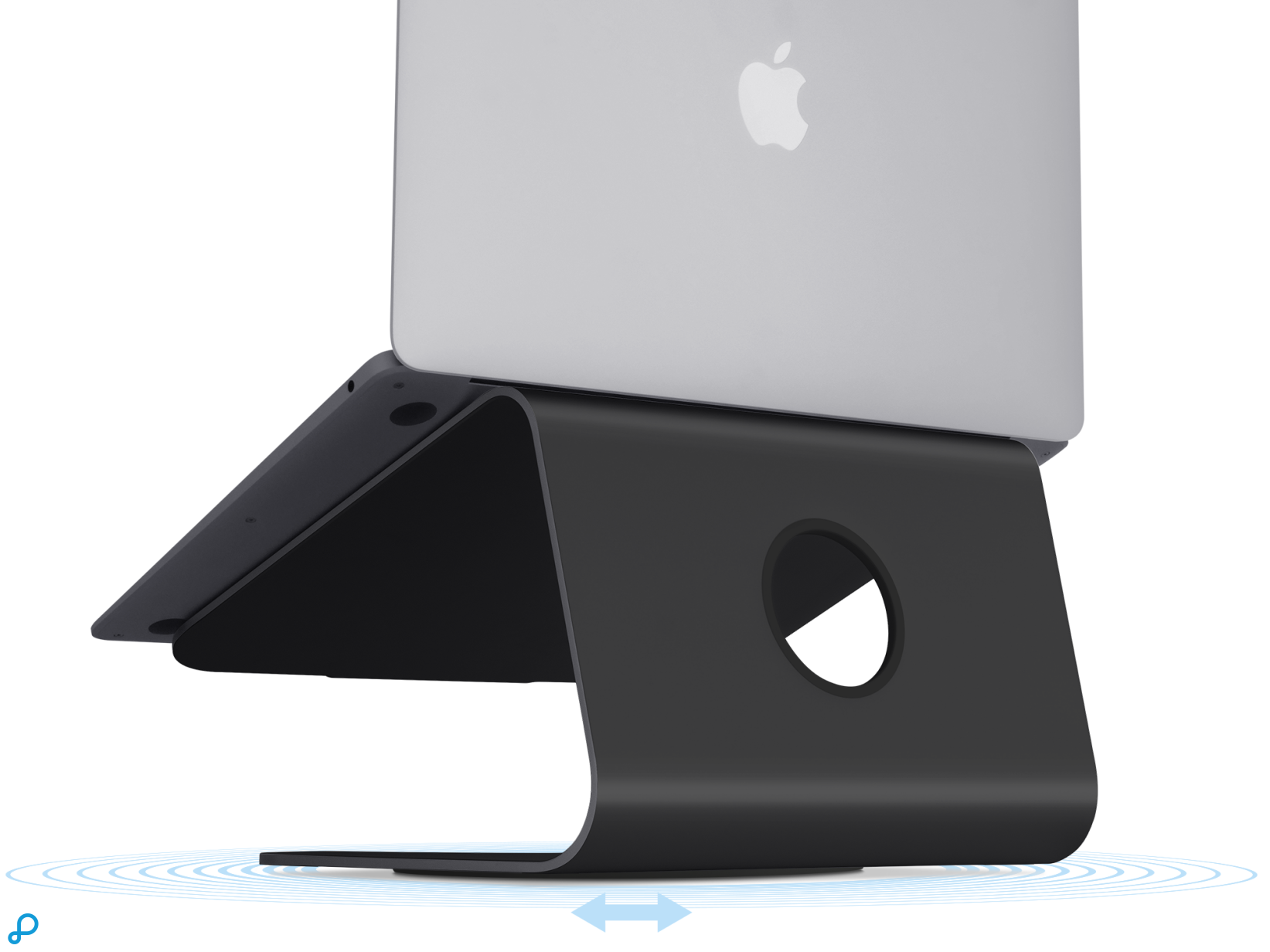 Rain Design mStand 360 Laptop Stand + Swivel Base - Black-2