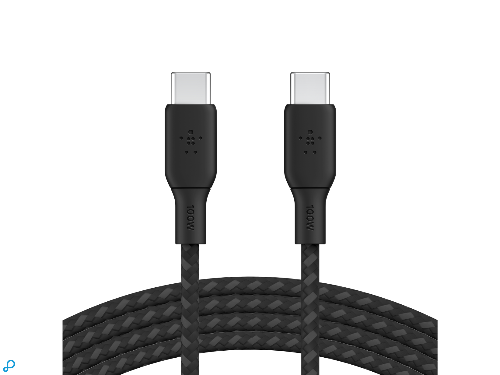 Belkin 100w USB-C Naar USB-C Gewoven Kabel 3M Zwart-2