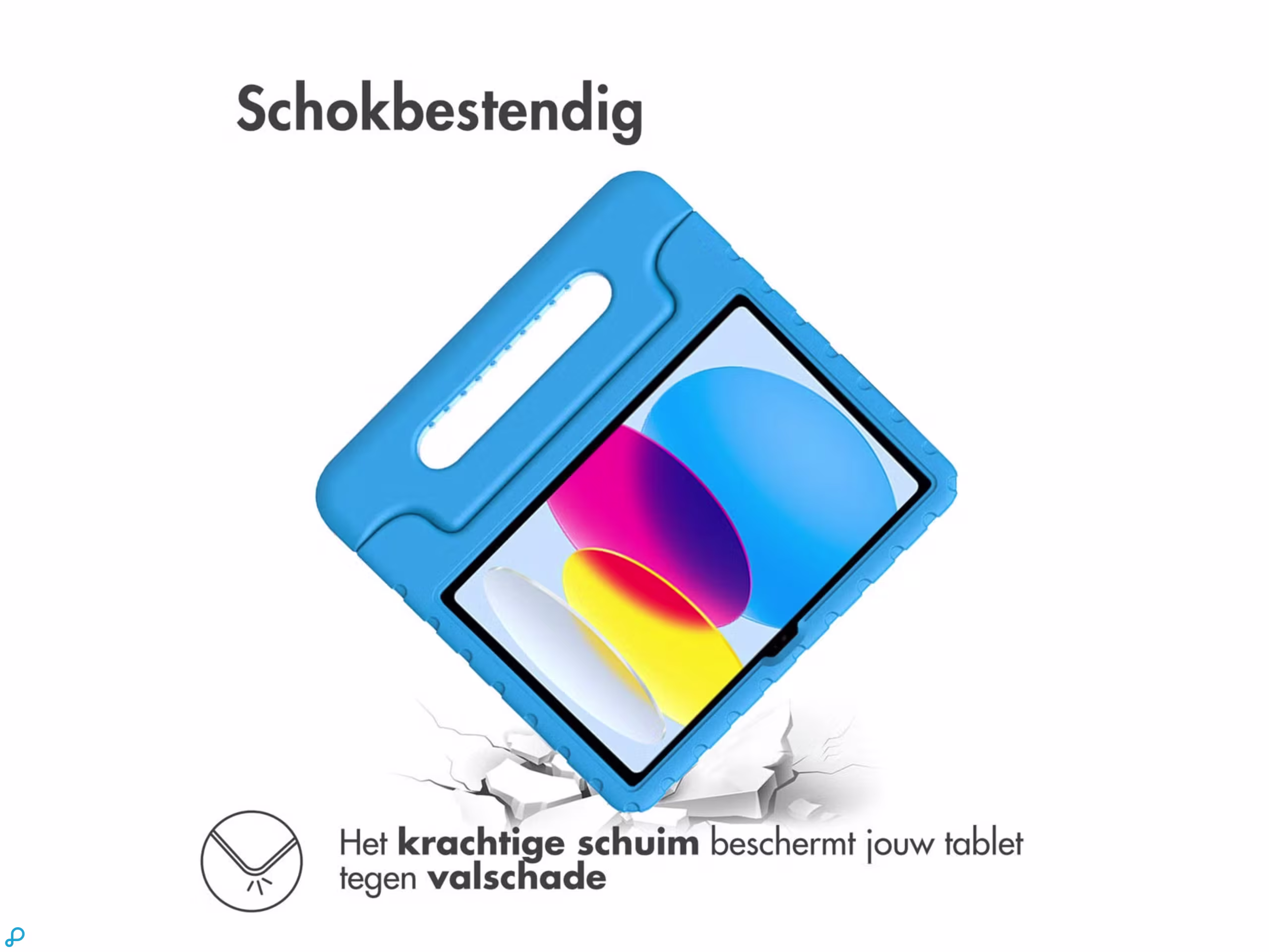 Accezz Kidsproof Backcover Blauw met handvat voor de iPad 11 (2025) 11 inch / iPad 10 (2022) 10.9 inch-1