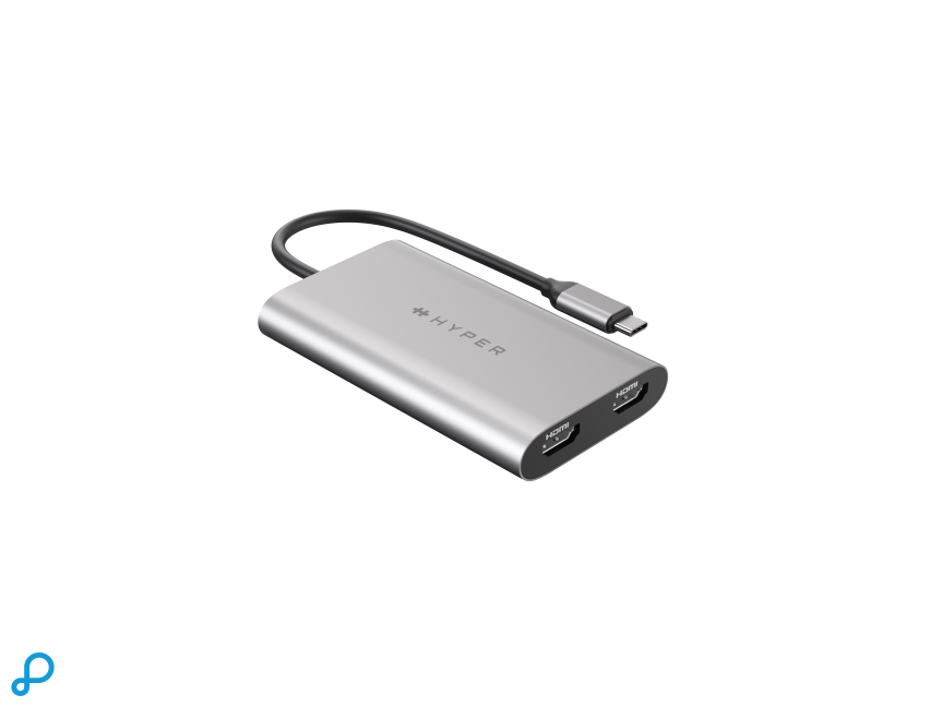 HyperDrive Dual 4K HDMI Adapter voor M1/M2 MacBook