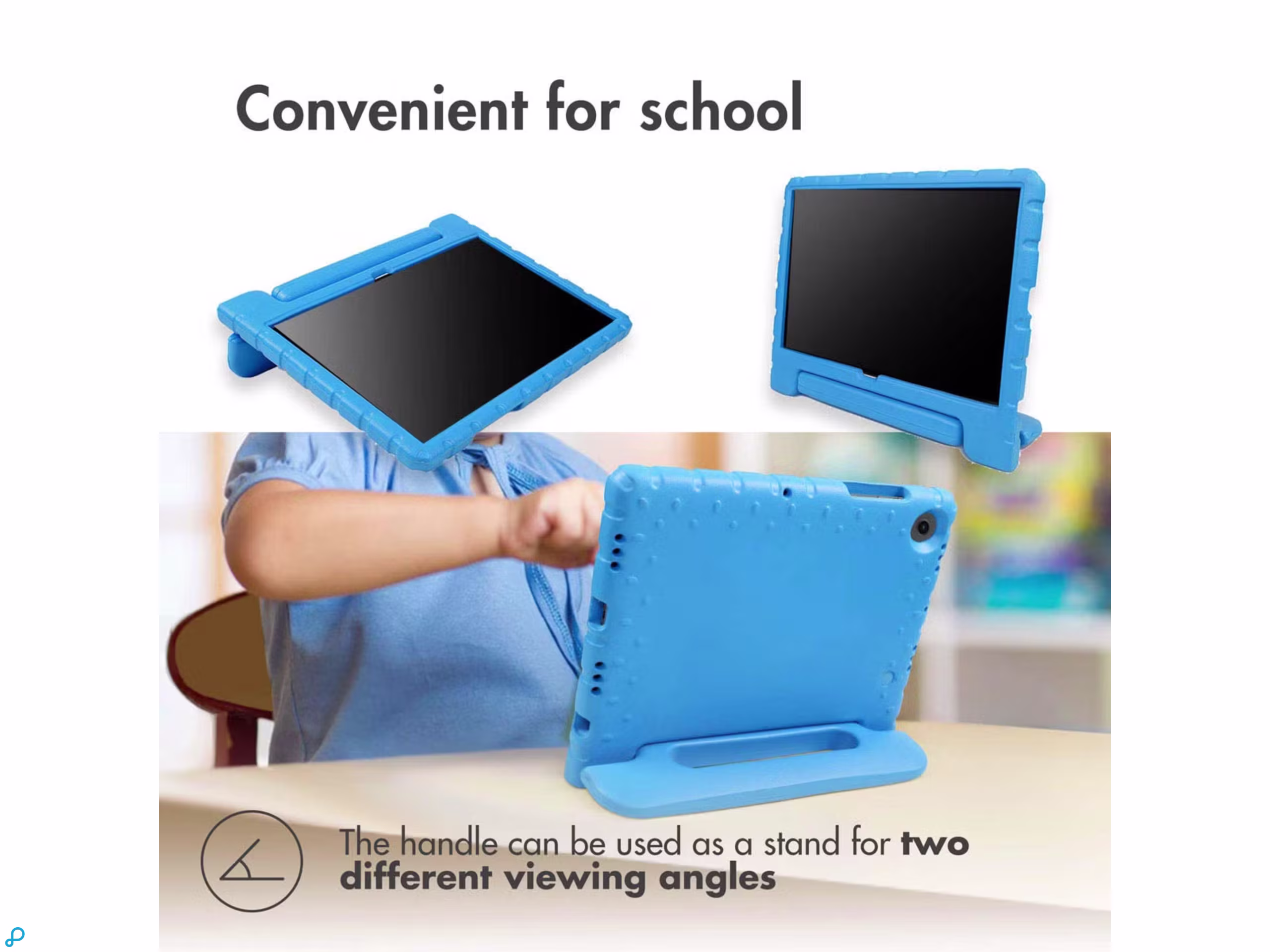 Accezz Kidsproof Backcover Blauw met handvat voor de iPad 11 (2025) 11 inch / iPad 10 (2022) 10.9 inch-3