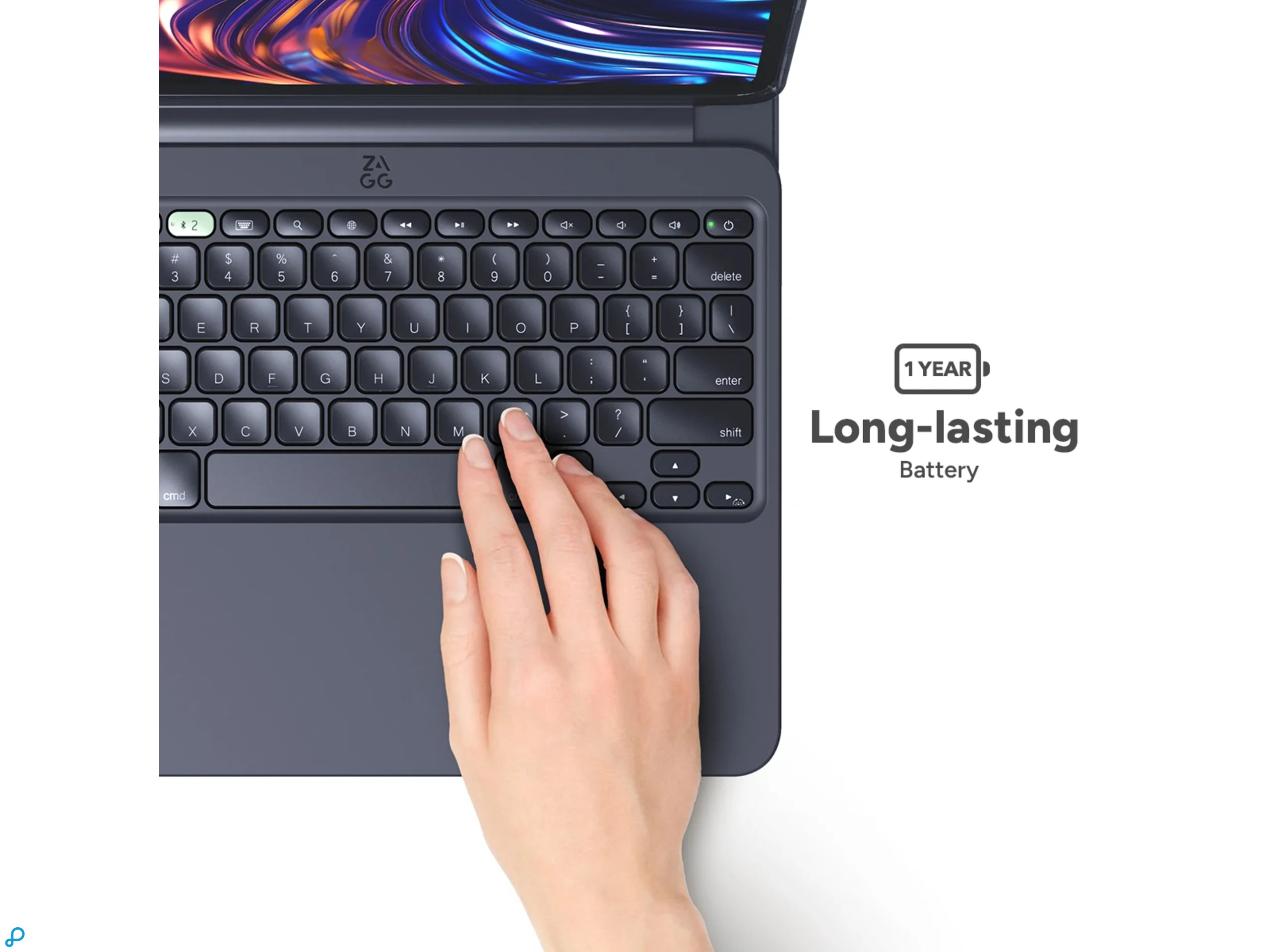 Zagg Pro Keys 2 Keyboard Case For iPad Pro 11" M4 Keyboard Black - UK-3