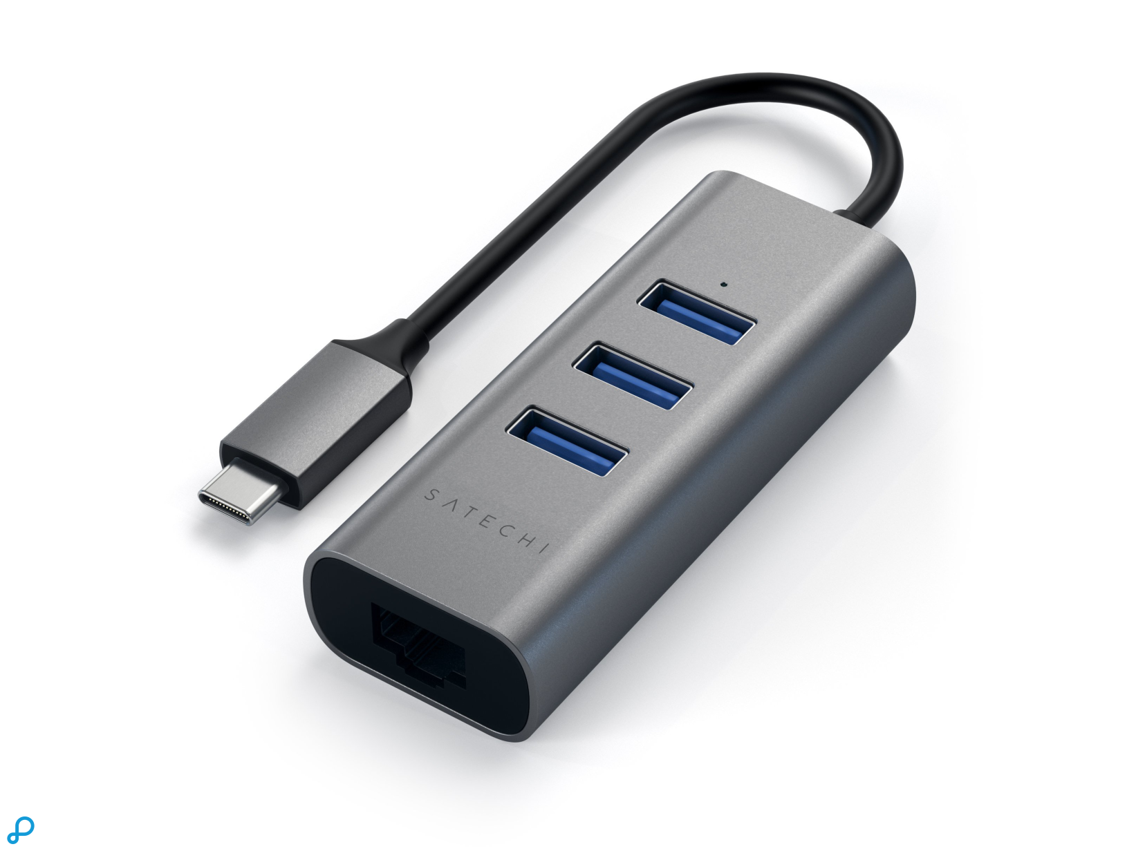 Satechi USB-C 2-in-1 hub (ethernet) Space Grey-0