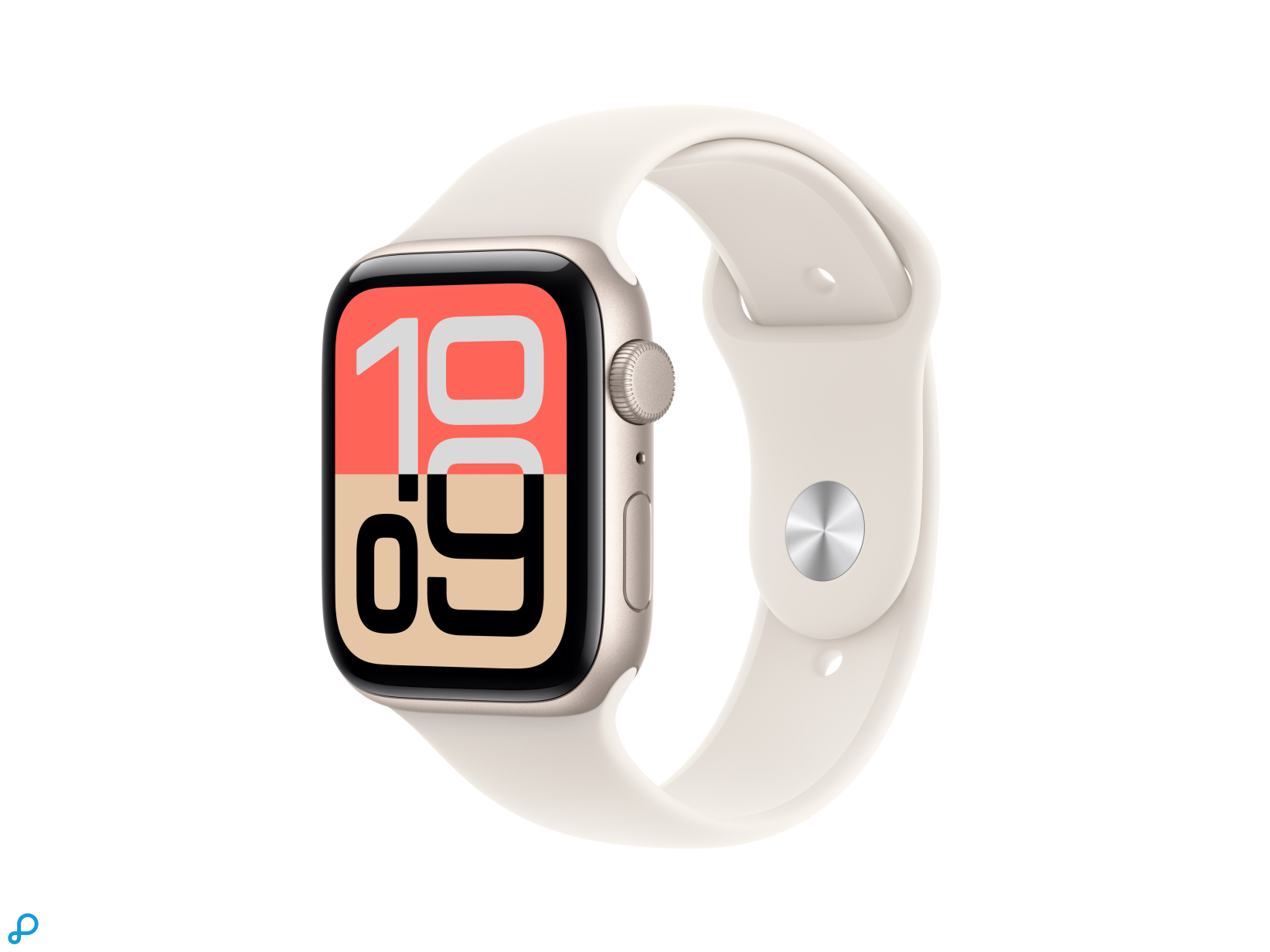 Apple Watch SE 3 GPS 44mm Starlight Aluminium Case with Starlight Sport Band - S/M-0