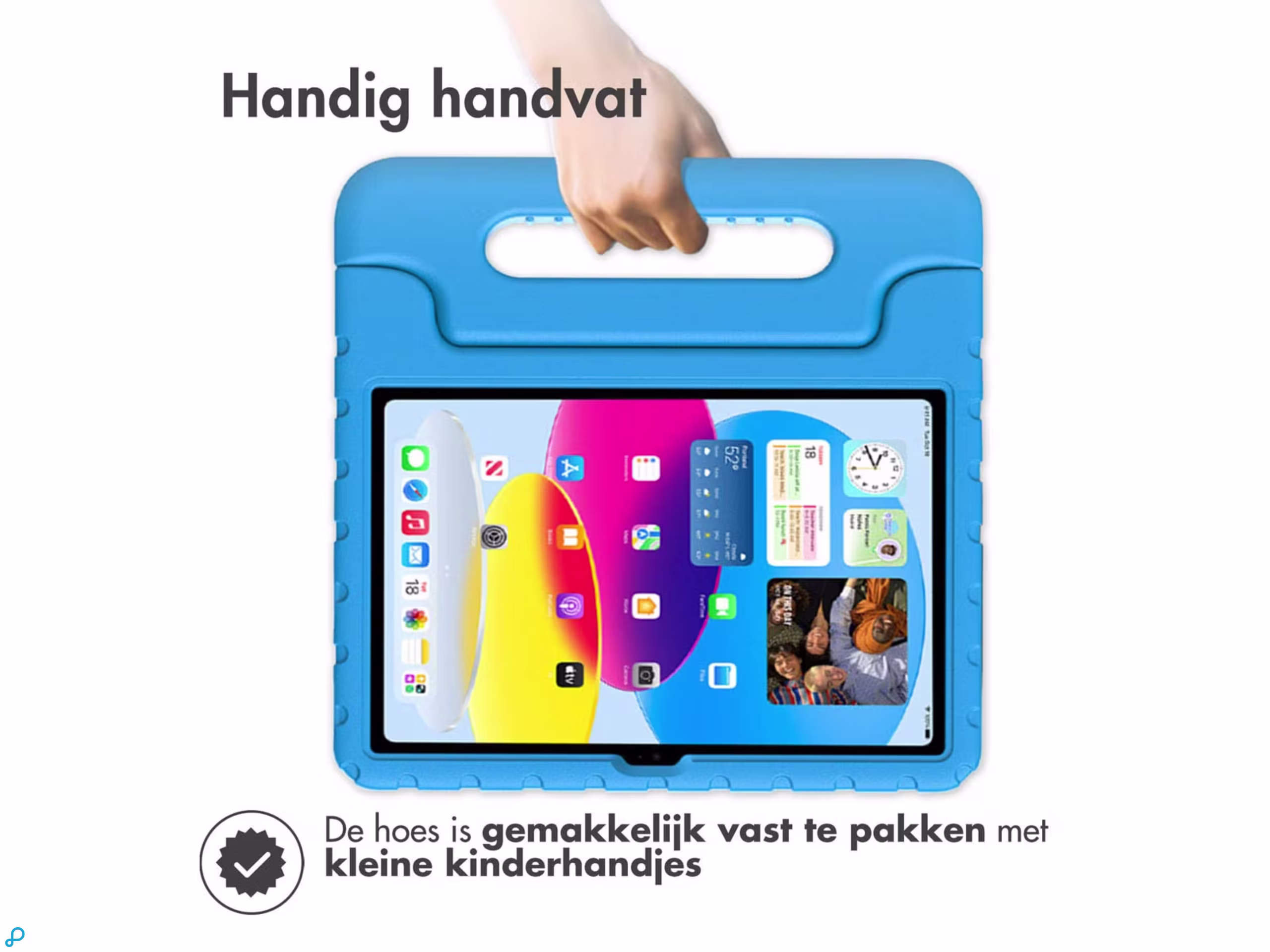 Accezz Kidsproof Backcover Blauw met handvat voor de iPad 11 (2025) 11 inch / iPad 10 (2022) 10.9 inch-4