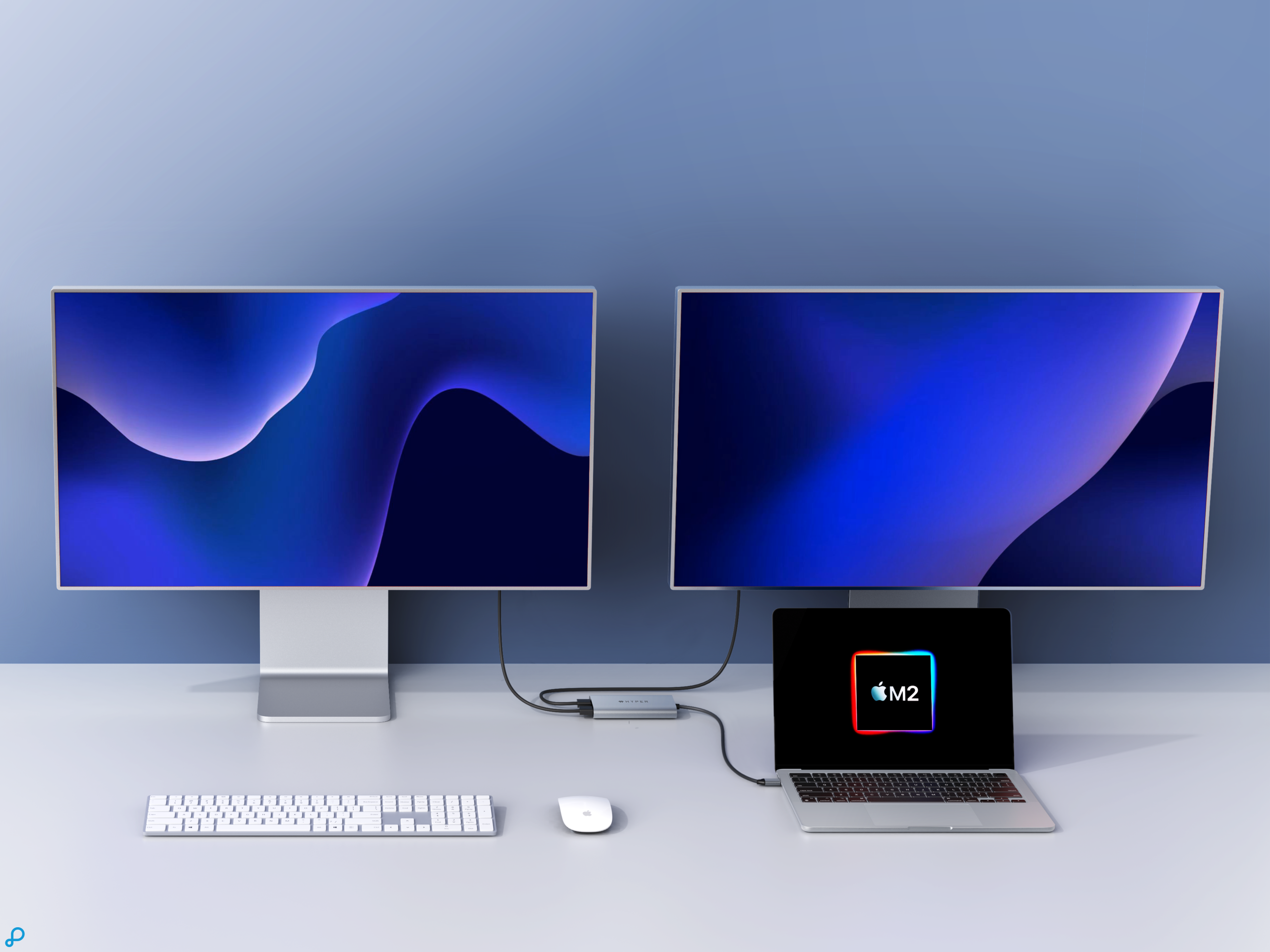 HyperDrive Dual 4K HDMI Adapter voor M1/M2 MacBook-4
