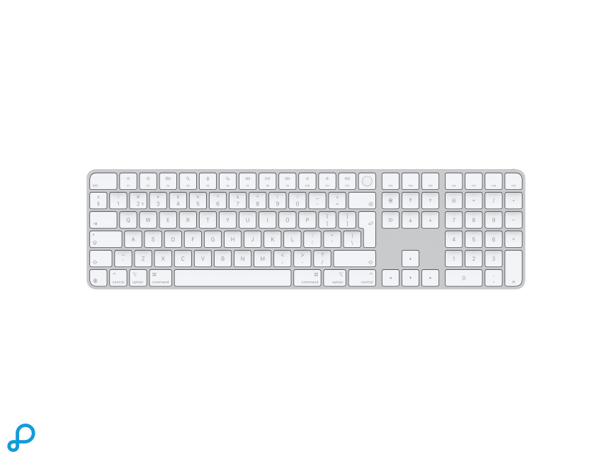 Magic Keyboard met Touch ID en Numeric Keypad DE voor Mac modellen met Apple silicon - Duits (Qwertz) - Wit