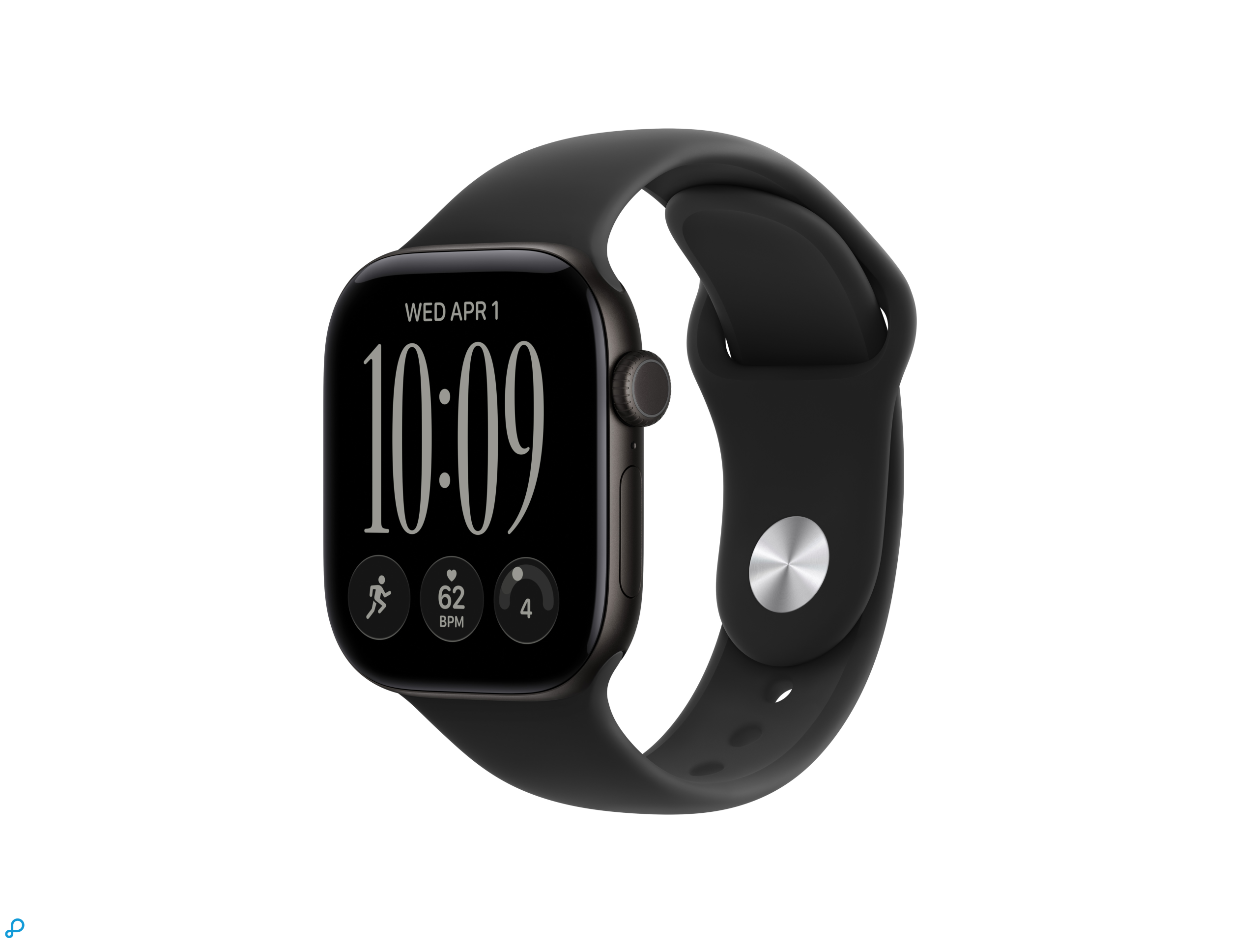 Apple Watch Series 12 GPS + Cellular 42mm Black Aluminium Case with Black Sport Band - M/L-0