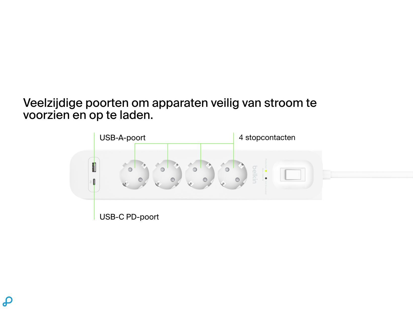 Belkin Surge Protection with USB C 4 Outlet-1