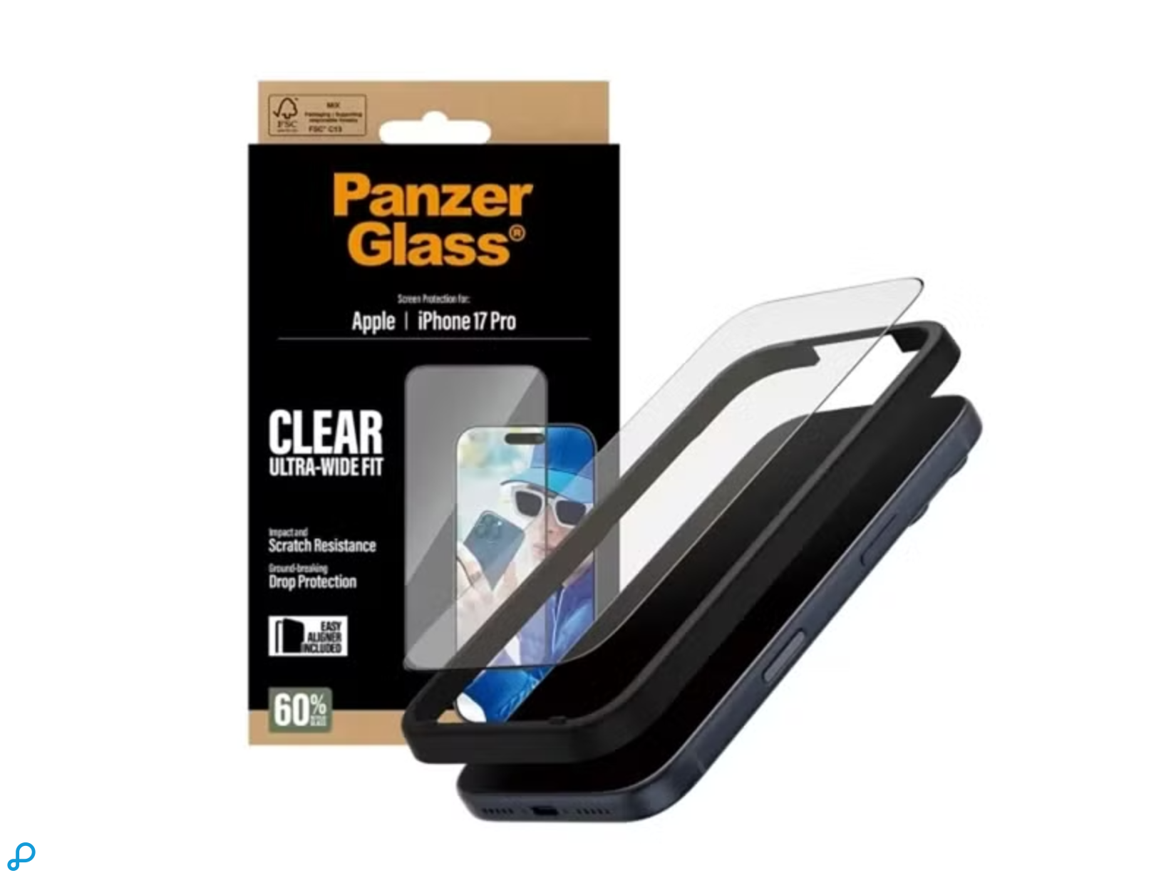 PanzerGlass Privacy Screen Protector Voor iPhone 17 Pro Ultra-Wide Fit-3