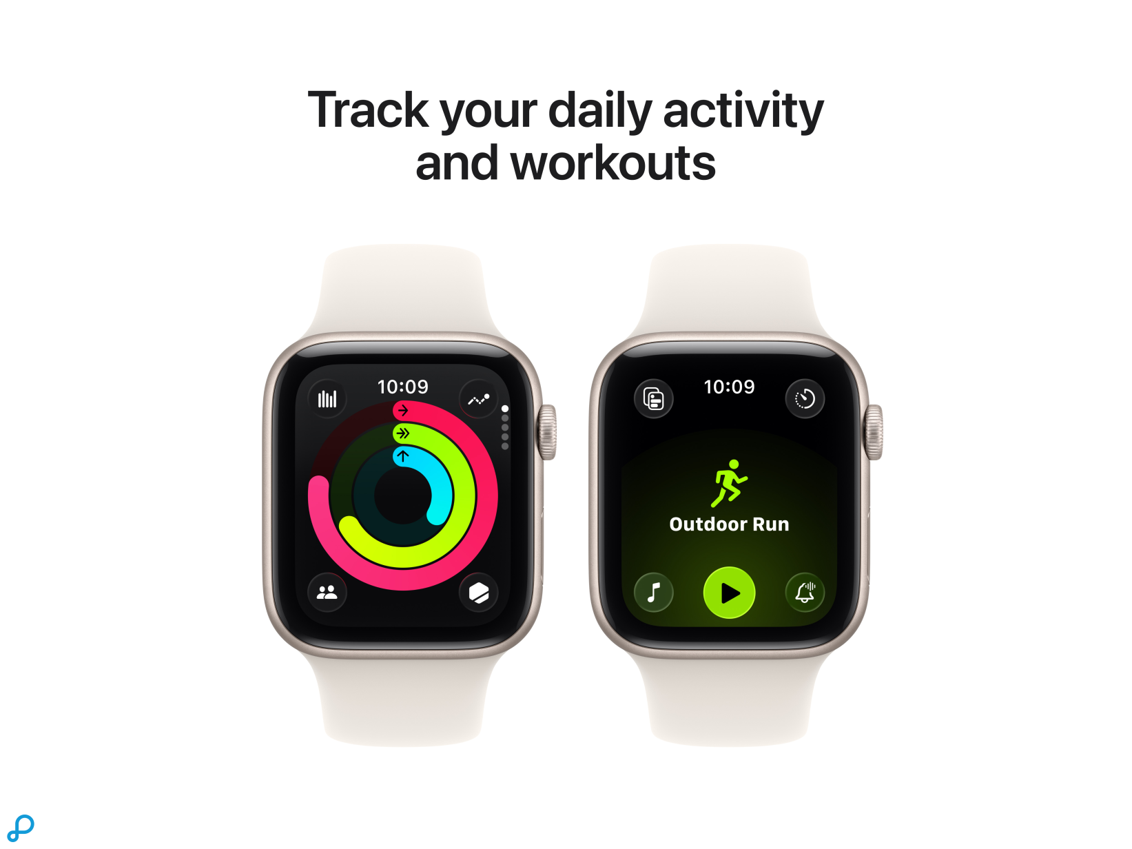 Apple Watch SE 3 GPS 44mm Starlight Aluminium Case with Starlight Sport Band - S/M-5