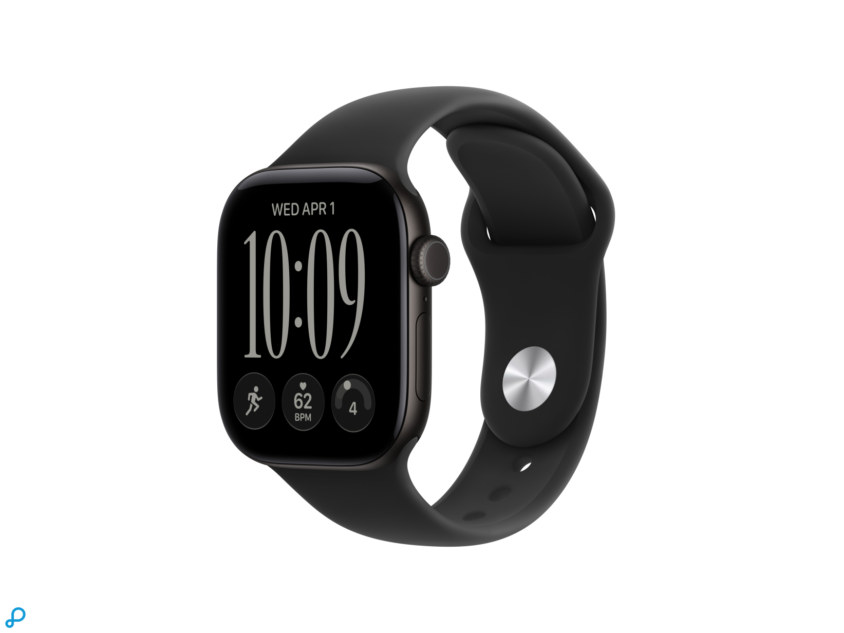 Apple Watch Series 12 GPS + Cellular 42mm Black Aluminium Case with Black Sport Band - M/L-0