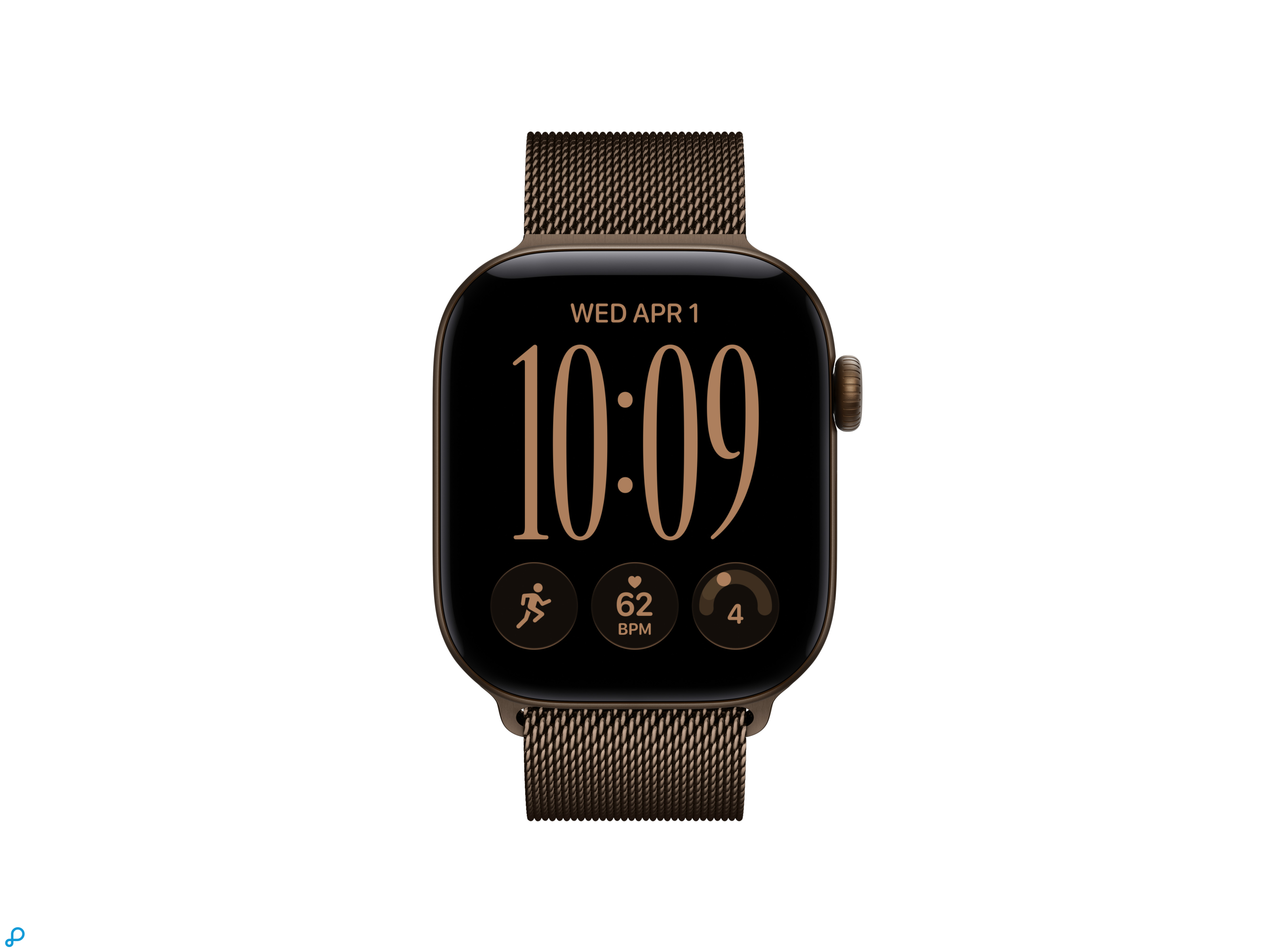 Apple Watch Series 12 GPS 42mm Dark Bronze Aluminium Case with Dark Bronze Milanese Loop-1