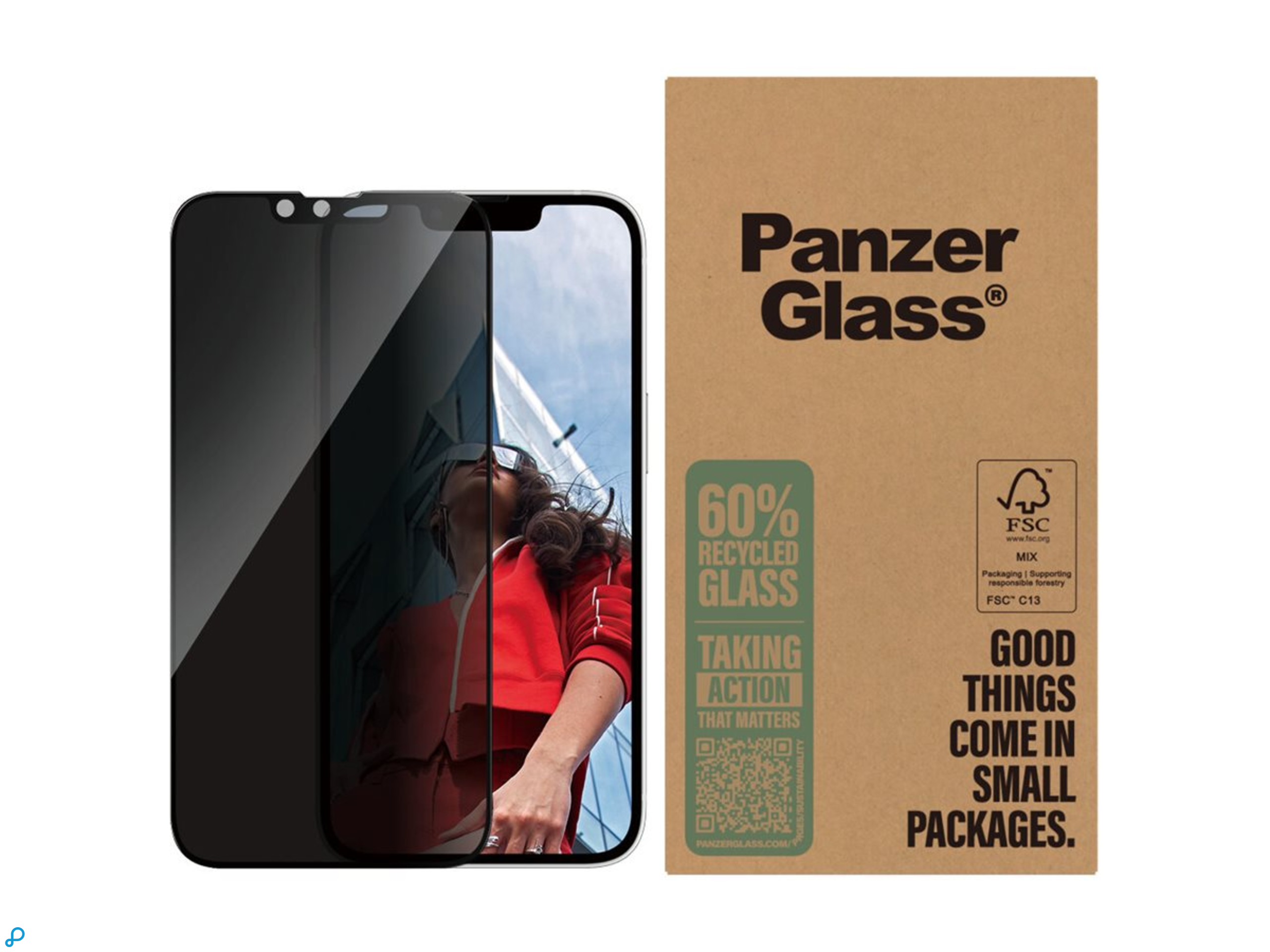 PanzerGlass Privacy Screen Protector For iPhone 17e/16e/14/13/13 Pro Ultra-Wide Fit (Bulk)-0