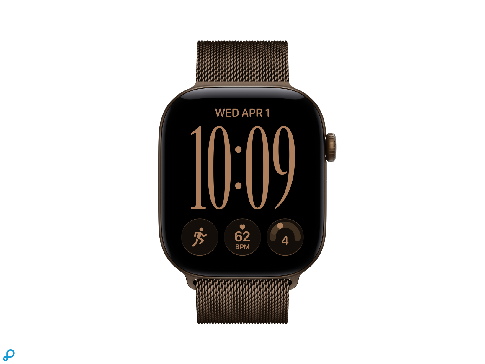 Apple Watch Series 12 GPS + Cellular 46mm Dark Bronze Aluminium Case with Dark Bronze Milanese Loop - M/L-1