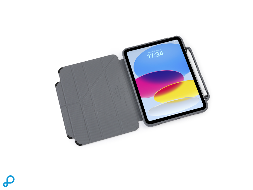 Pipetto Origami No2 Pencil Shield Case - iPad 10th Gen (2022) - Black