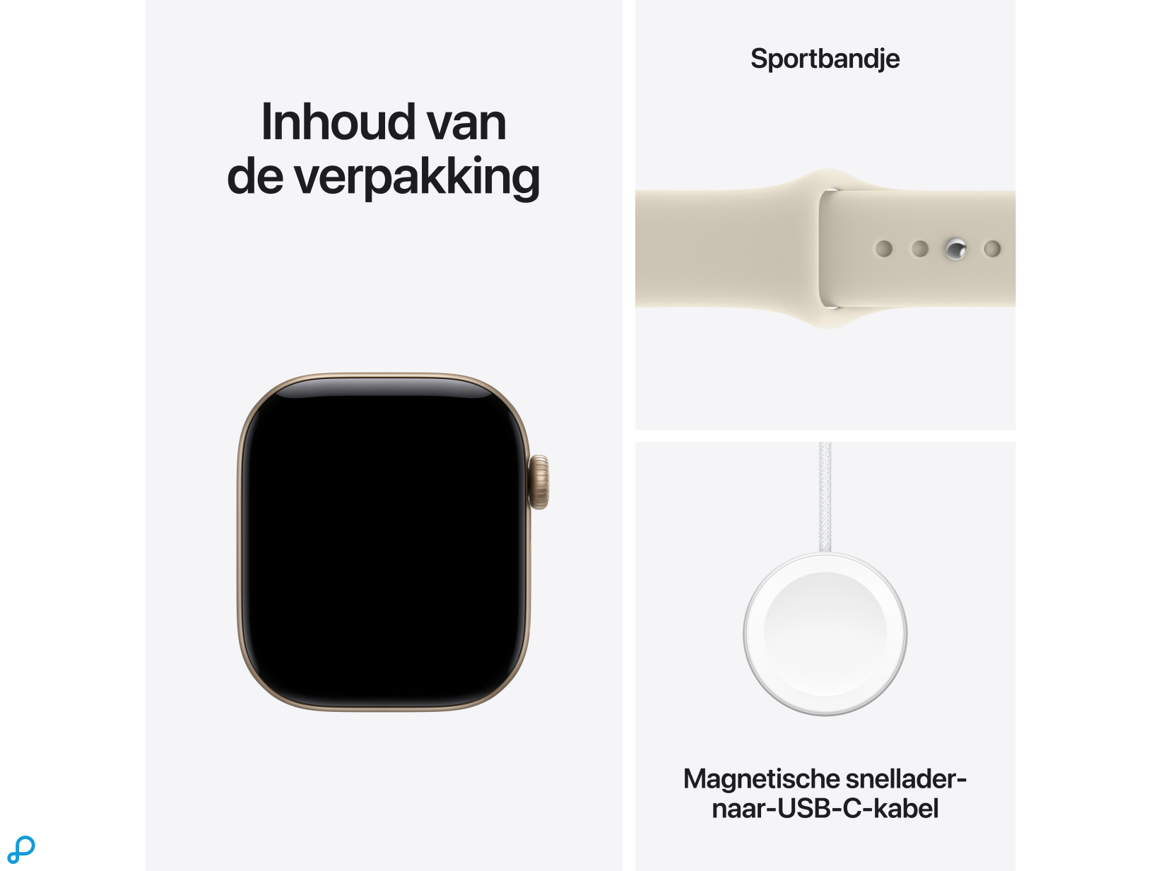 Apple Watch Series 12 GPS 42mm Light Gold Aluminium Case with Sand Sport Band - M/L-6