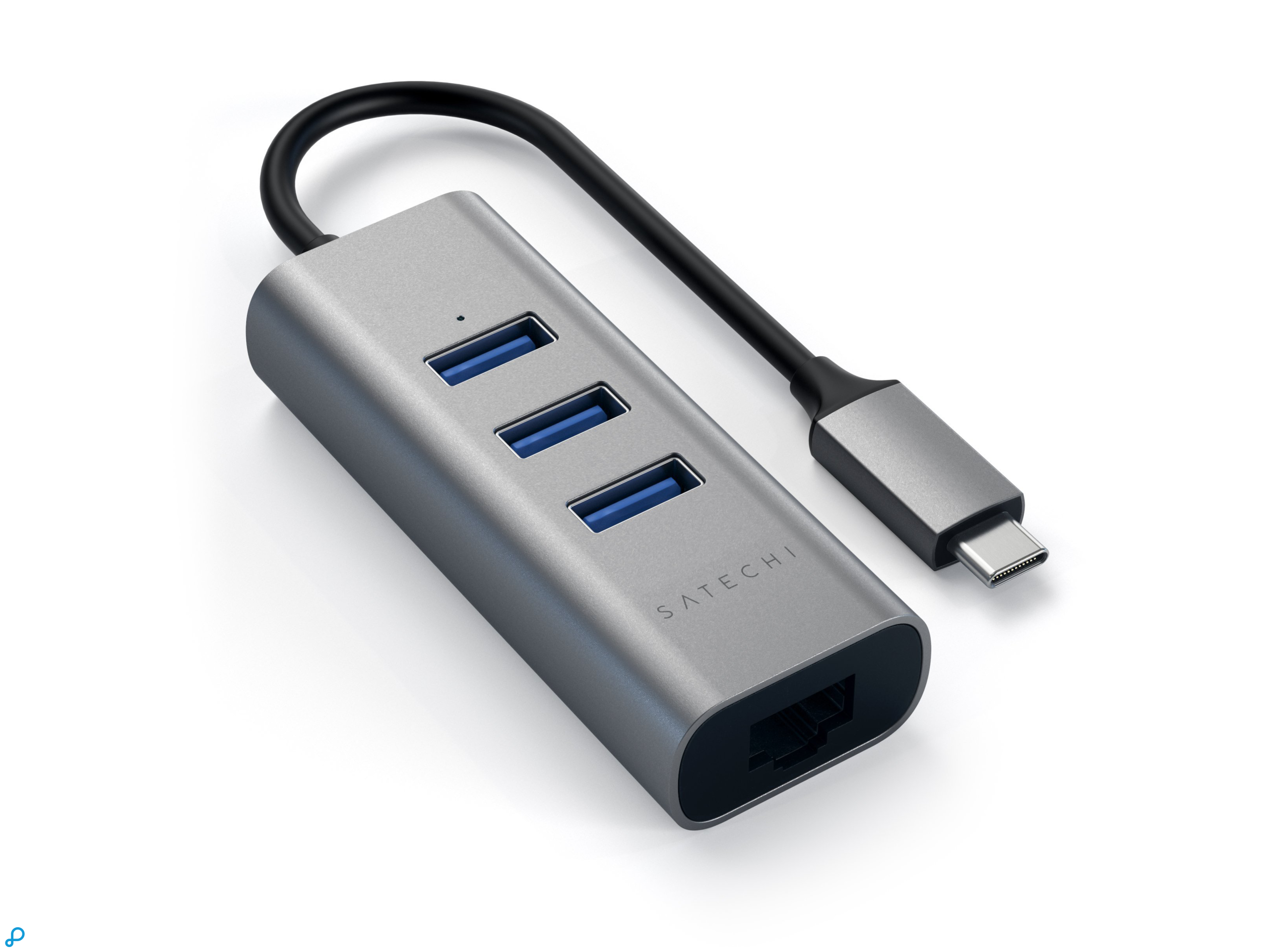Satechi USB-C 2-in-1 hub (ethernet) Space Grey-1