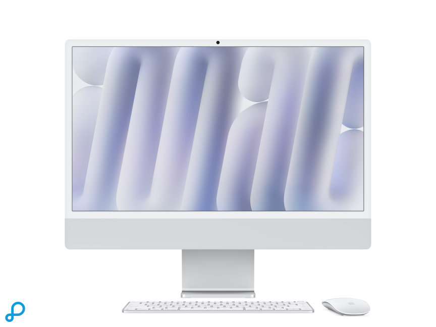 24-inch iMac with Retina 4.5K display: Apple M4 chip with 10-core CPU and 10-core GPU, 16GB, 256GB SSD - Silver