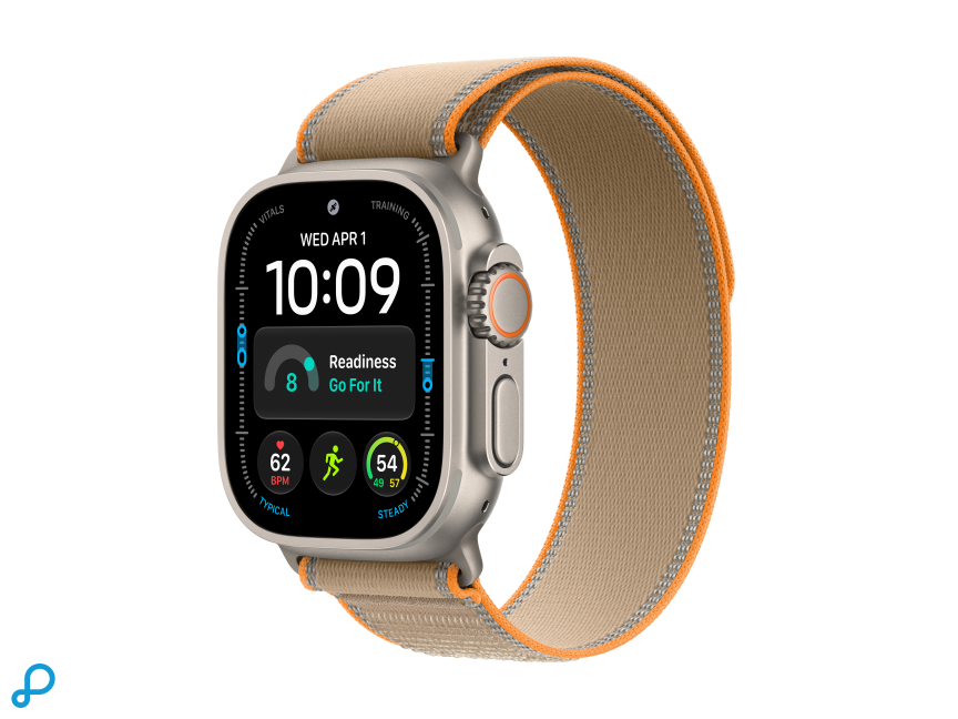 Apple Watch Ultra 4 GPS + Cellular 49mm Natural Titanium Case with Sand Trail Loop - S/M
