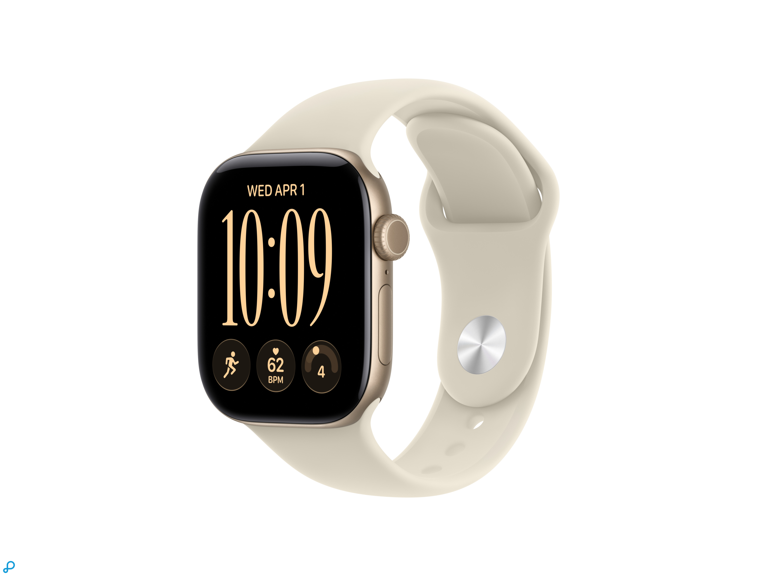 Apple Watch Series 12 GPS 42mm Light Gold Aluminium Case with Sand Sport Band - M/L-0