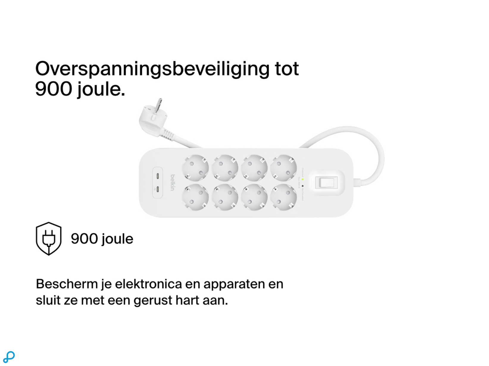 Belkin Surge Protection with USB C 8 Outlet Dual USB C 30w PD-0
