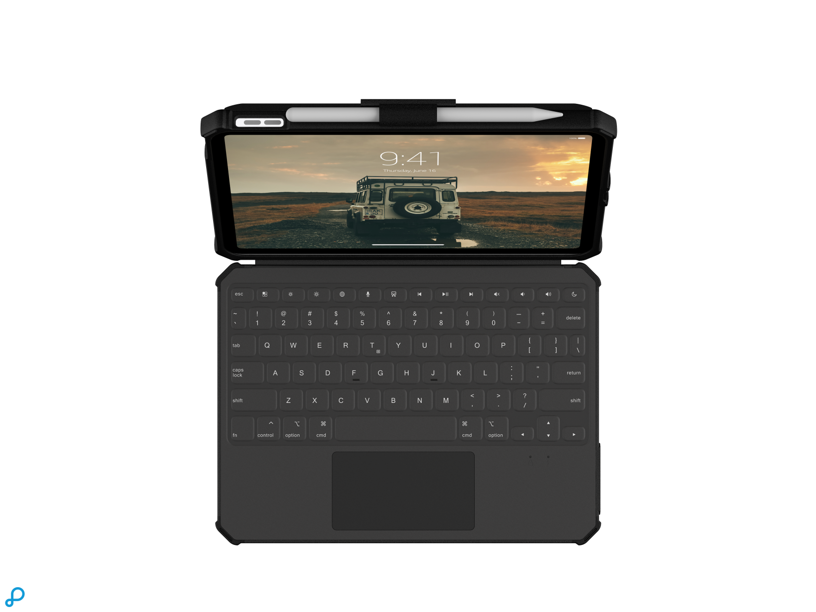 UAG USB-C Rugged Keyboard Case For iPad 11" (10/11th Gen) Black Qwerty UK-3