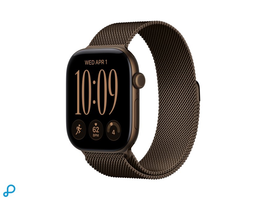 Apple Watch Series 12 GPS + Cellular 46mm Dark Bronze Aluminium Case with Dark Bronze Milanese Loop - M/L