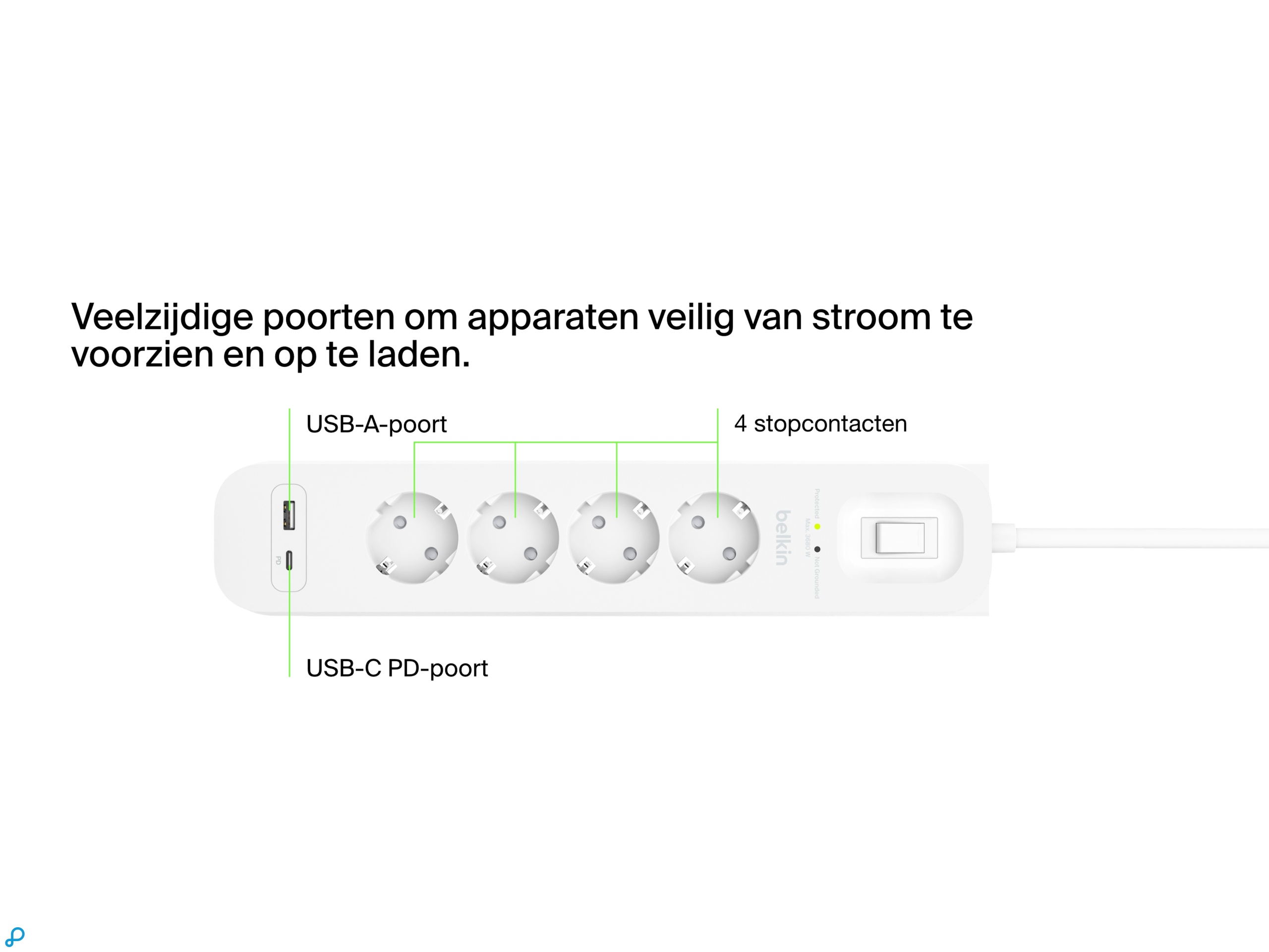 Belkin Surge Protection with USB C 4 Outlet-1
