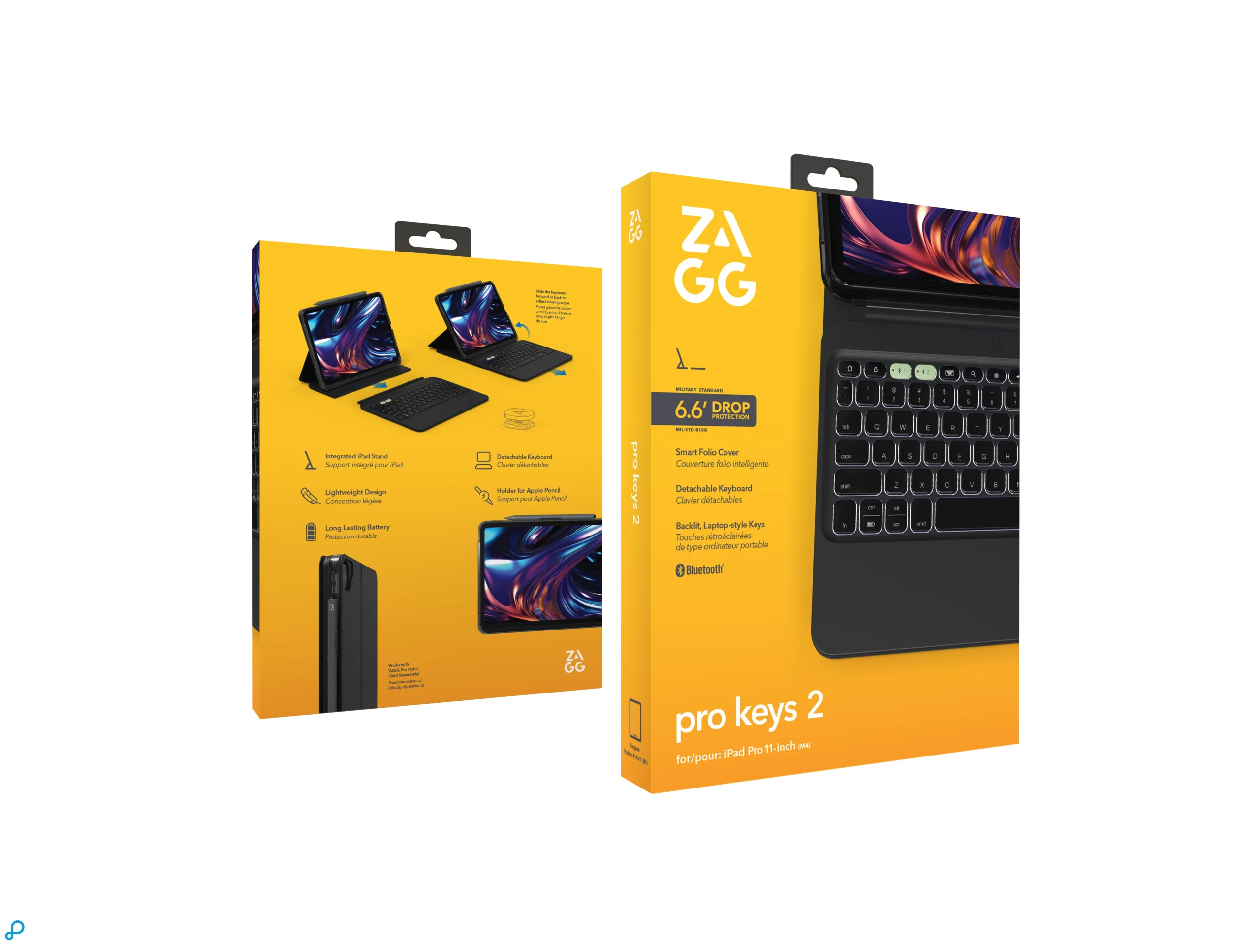 Zagg Pro Keys 2 Keyboard Case Voor iPad Pro 11" M4 Keyboard Zwart - UK-4