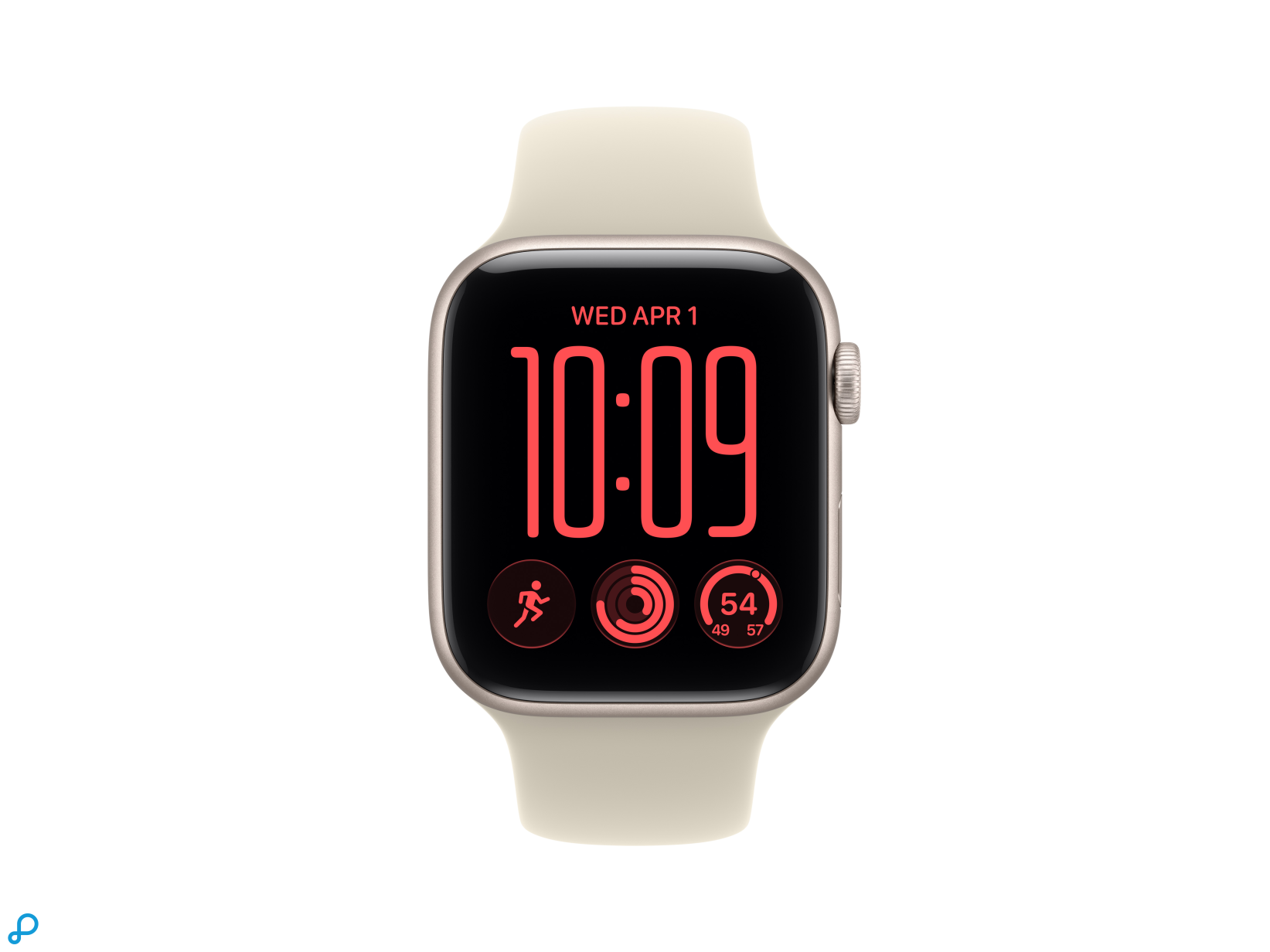Apple Watch SE 3 GPS + Cellular 44mm Starlight Aluminium Case with Sand Sport Band - S/M-1