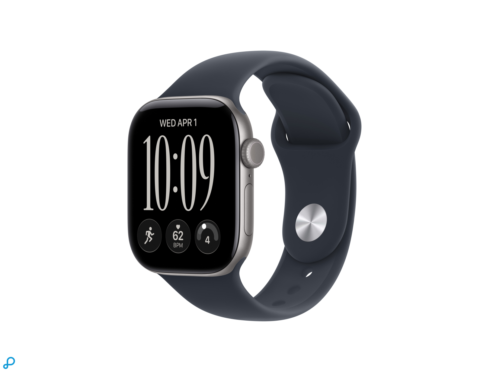 Apple Watch Series 12 GPS 42mm Space Grey Aluminium Case with Navy Blue Sport Band - M/L-0
