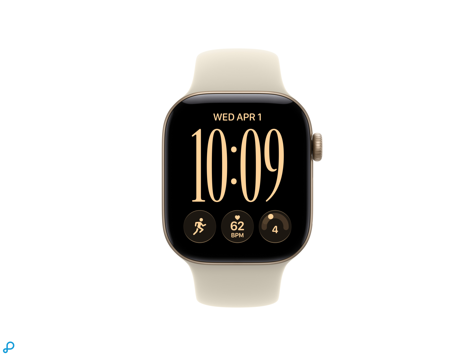Apple Watch Series 12 GPS 42mm Light Gold Aluminium Case with Sand Sport Band - M/L-1