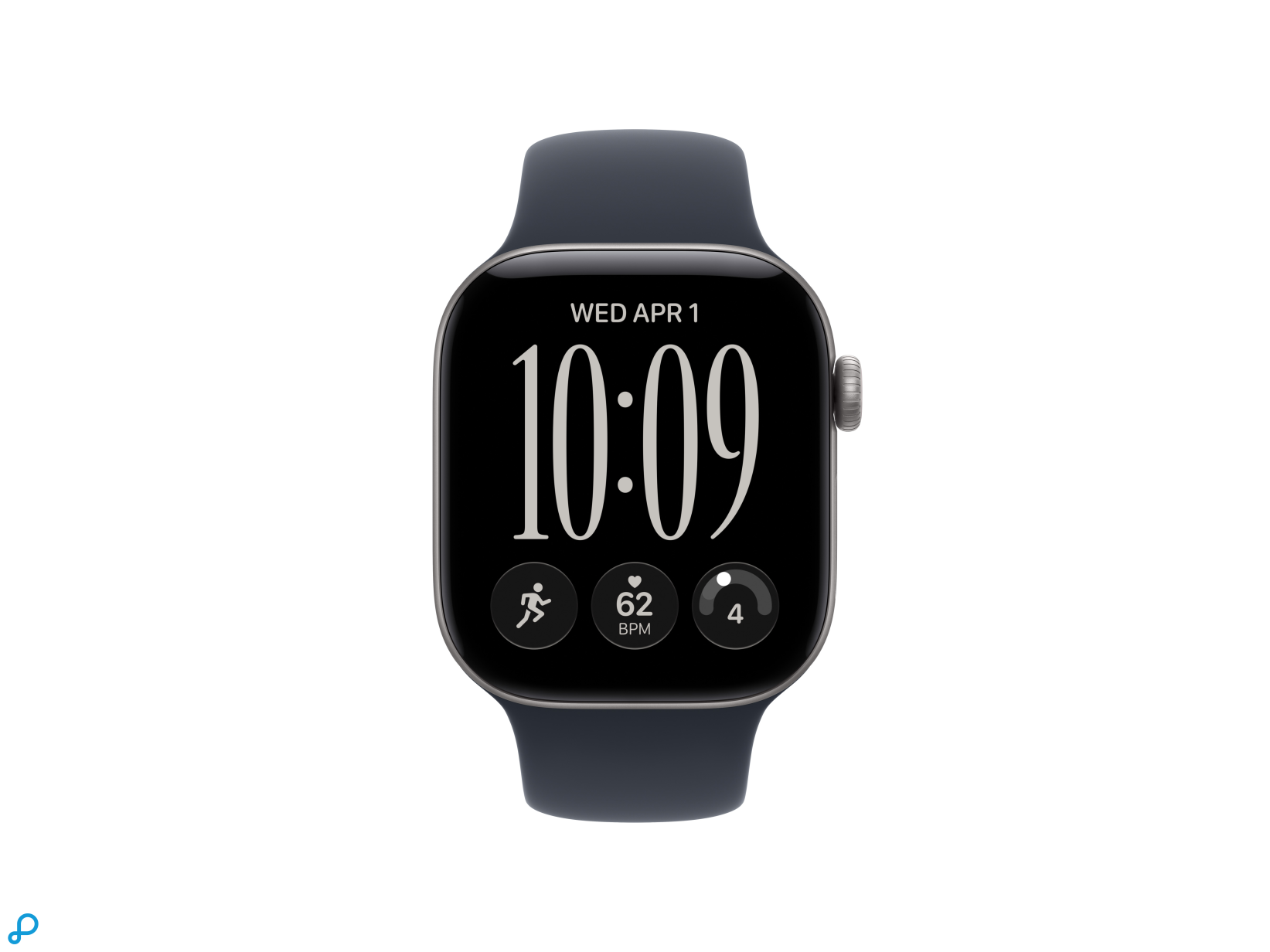 Apple Watch Series 12 GPS 42mm Space Grey Aluminium Case with Navy Blue Sport Band - M/L-1