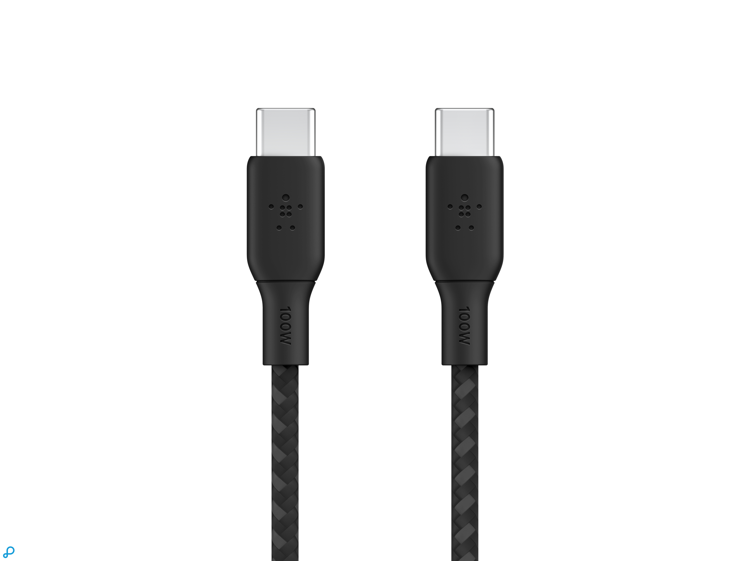 Belkin 100w USB-C Naar USB-C Gewoven Kabel 2M Zwart-0