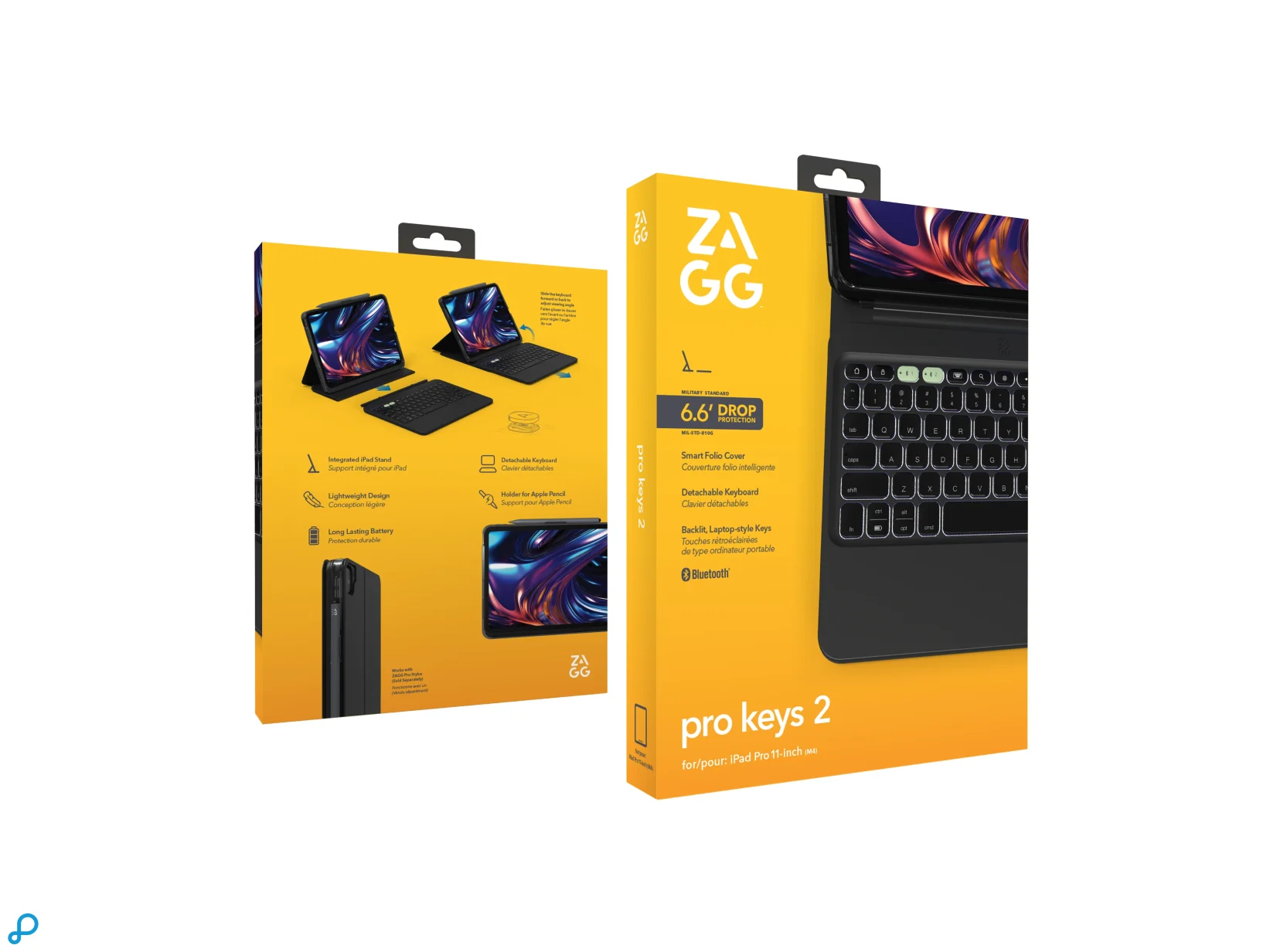 Zagg Pro Keys 2 Keyboard Case For iPad Pro 11" M4 Keyboard Black - UK-4