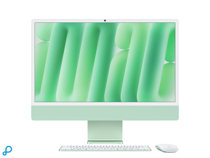 24-inch iMac with Retina 4.5K display: Apple M4 chip with 10-core CPU and 10-core GPU, 24GB, 512GB SSD - Green