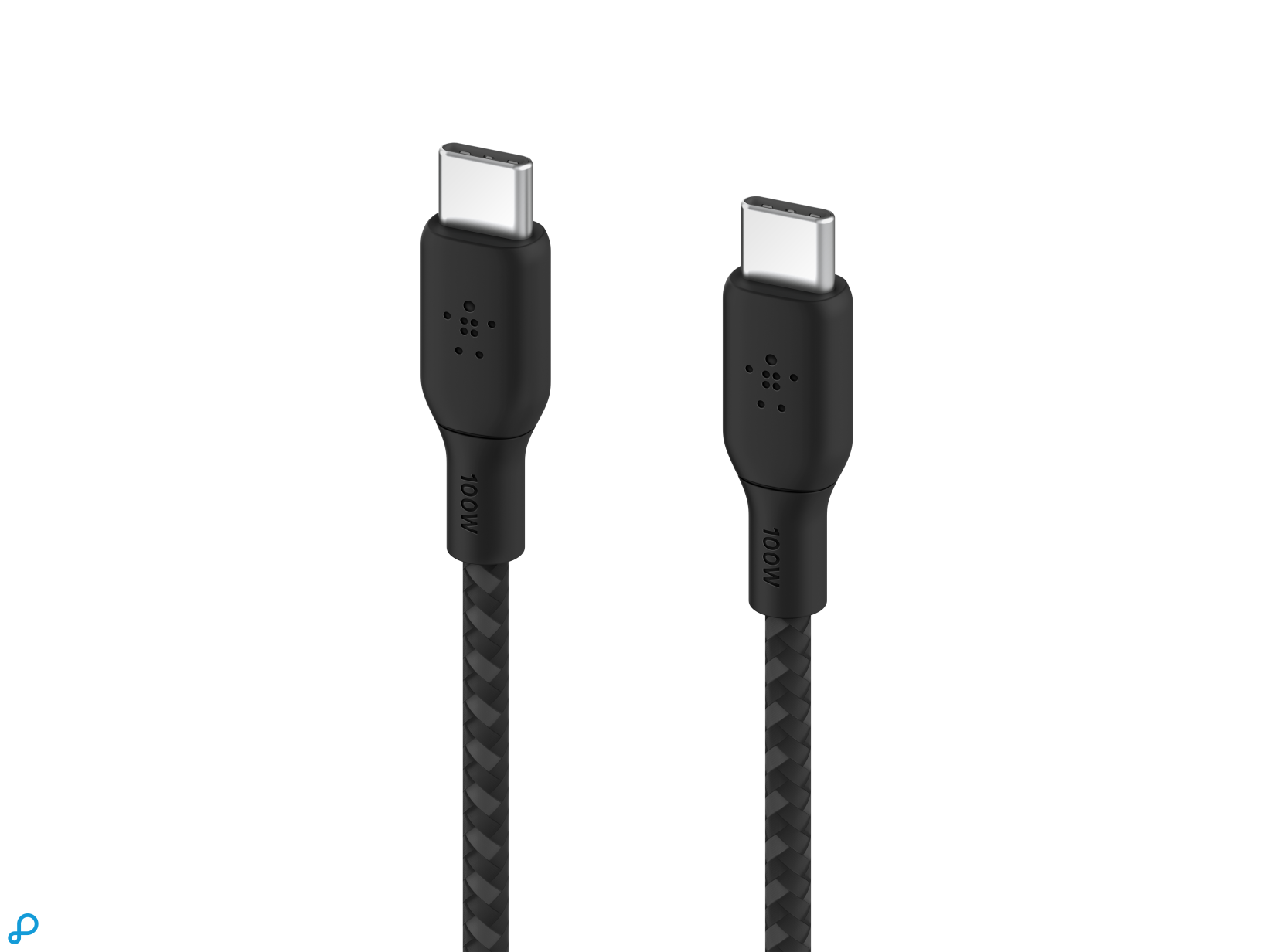 Belkin 100w USB-C Naar USB-C Gewoven Kabel 2M Zwart-1