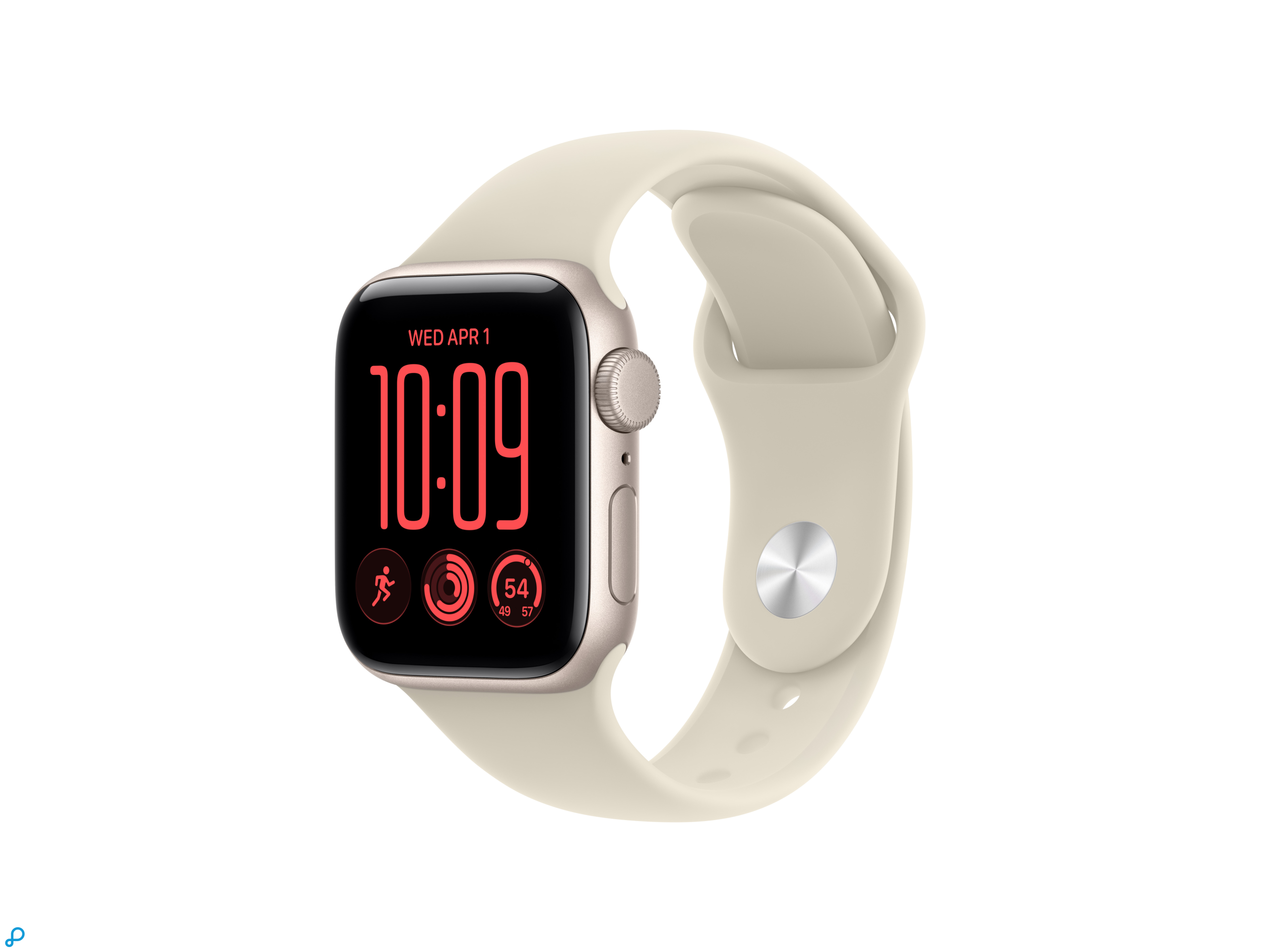 Apple Watch SE 3 GPS 40mm Starlight Aluminium Case with Sand Sport Band - S/M-0