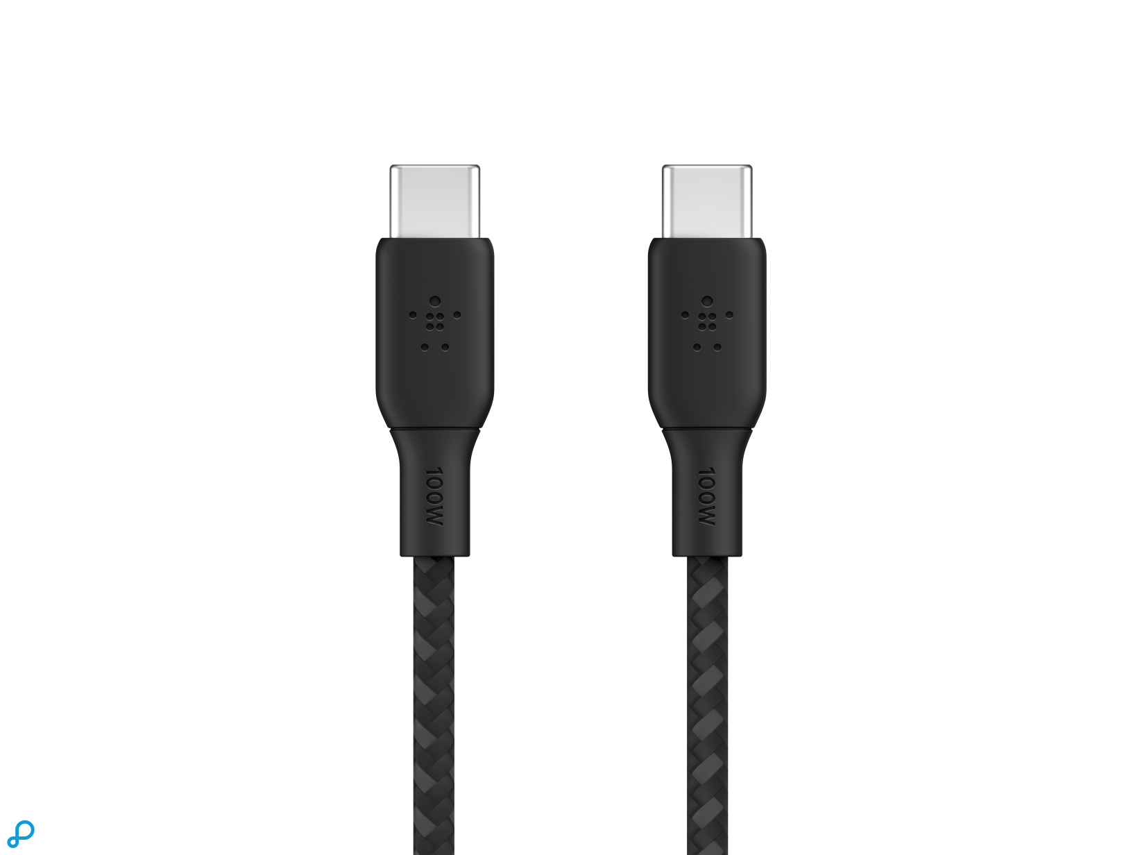 Belkin 100w USB-C Naar USB-C Gewoven Kabel 2M Zwart-0