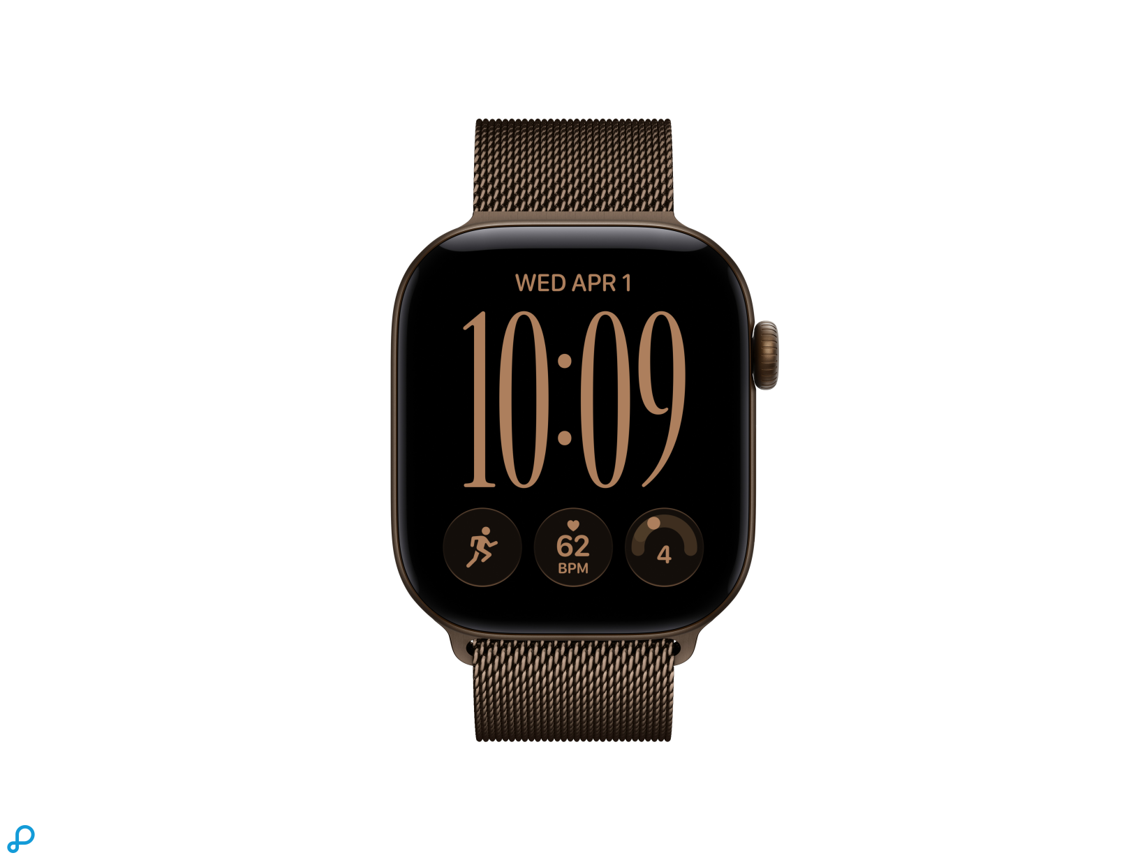 Apple Watch Series 12 GPS + Cellular 42mm Dark Bronze Aluminium Case with Dark Bronze Milanese Loop-1