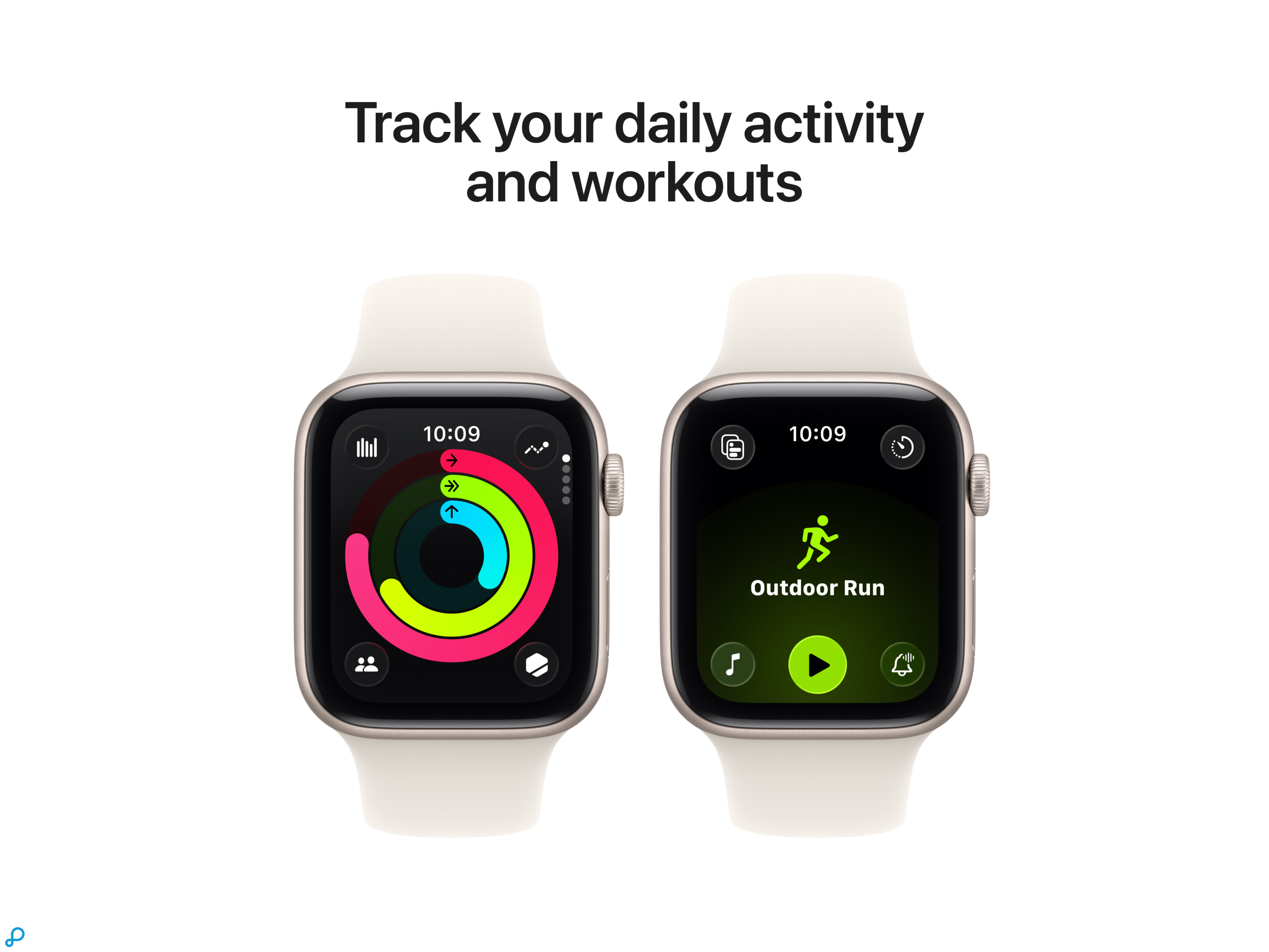 Apple Watch SE 3 GPS 44mm Starlight Aluminium Case with Starlight Sport Band - S/M-5
