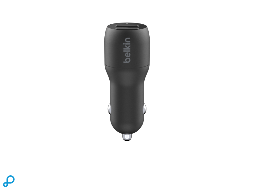 Belkin Dual USB-A Autolader 12W X2 Zwart